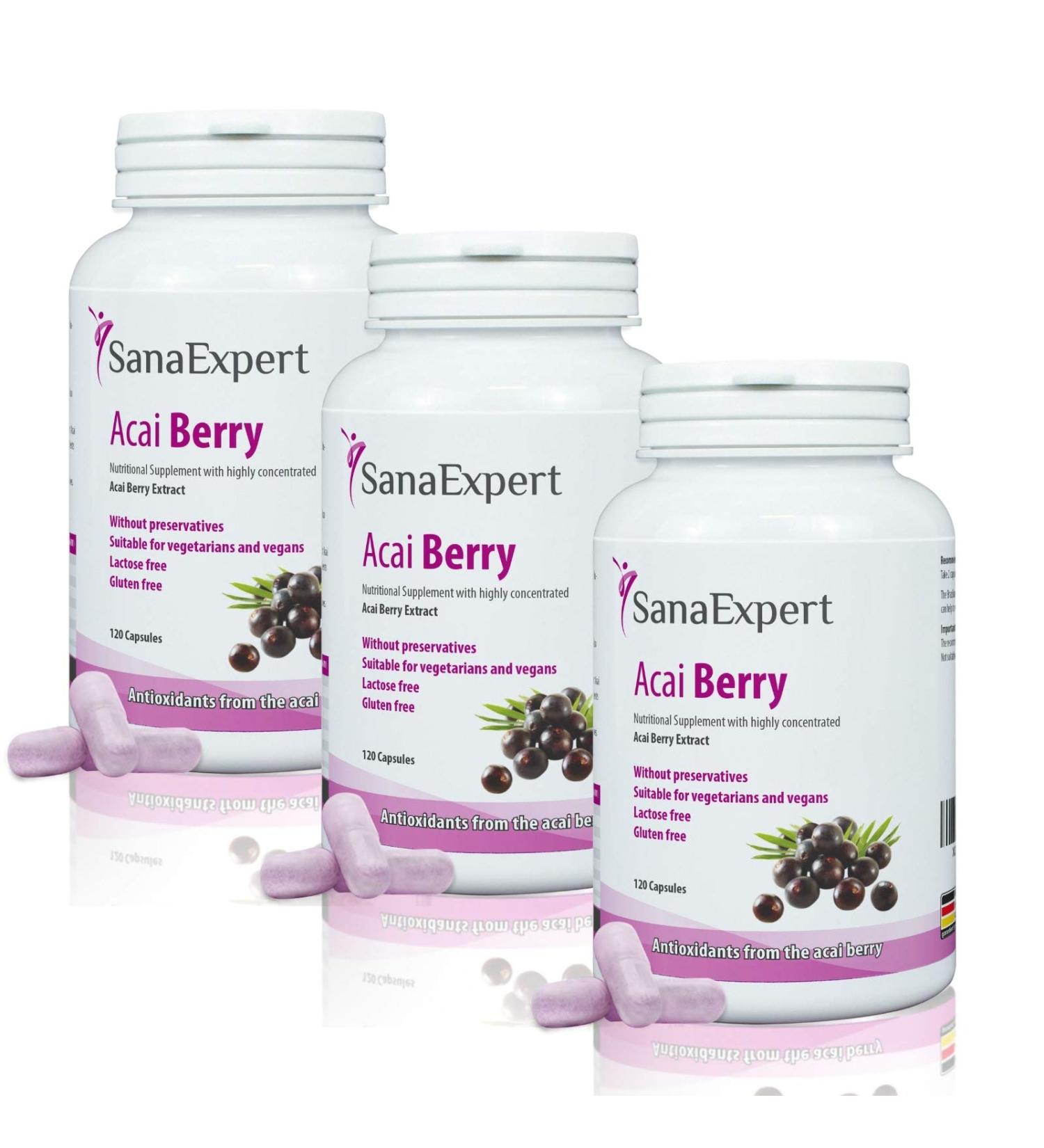 SanaExpert Acai Berry Supplement - Pure Extract, Vegan & Made in Germany - Buy Online on GoSupps.com