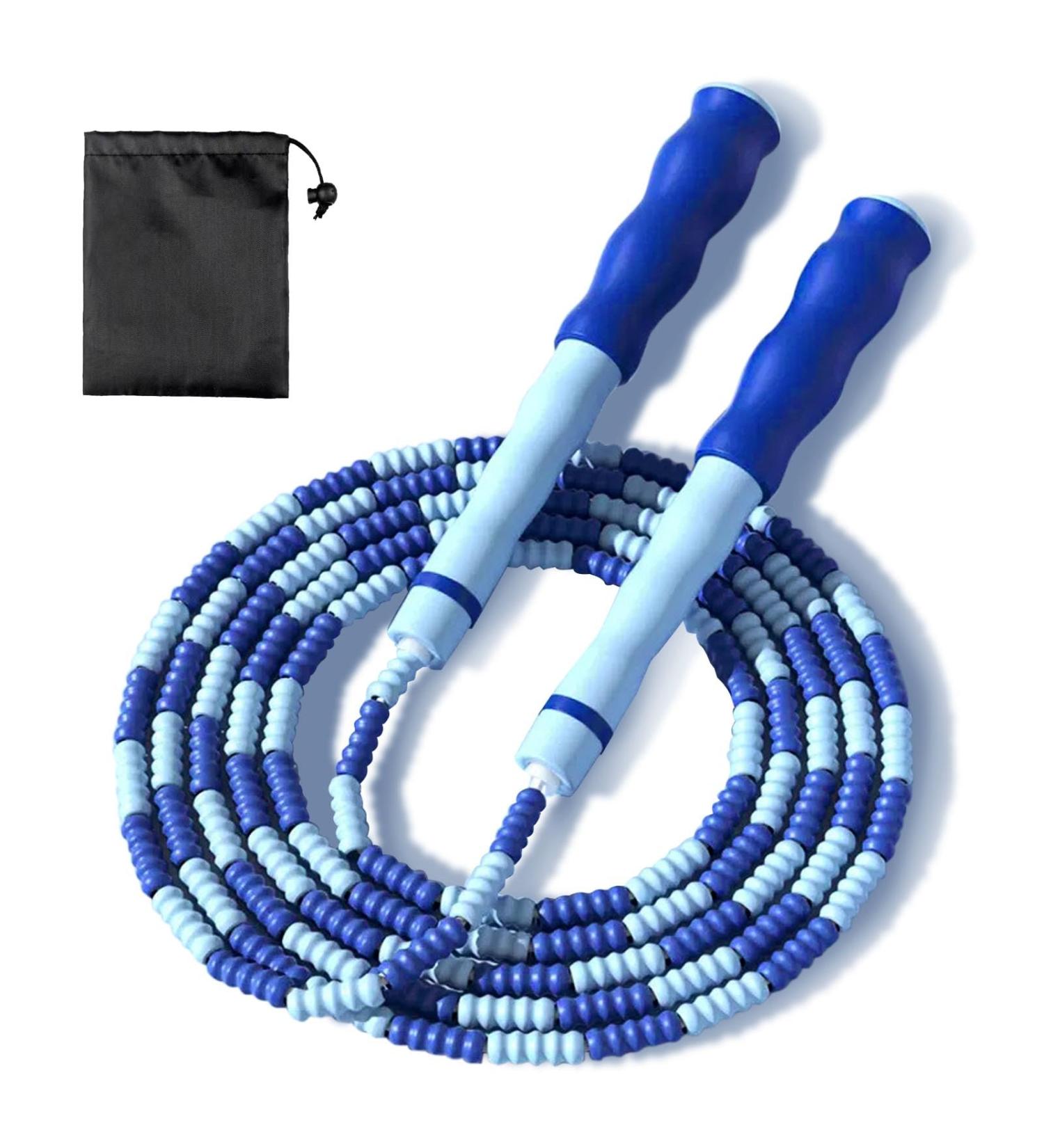 Buy GWAWG Beaded Jump Rope - Tangle-Free 2.8M Adjustable Skipping Rope for Kids & Adults - Blue - Buy Online on GoSupps.com