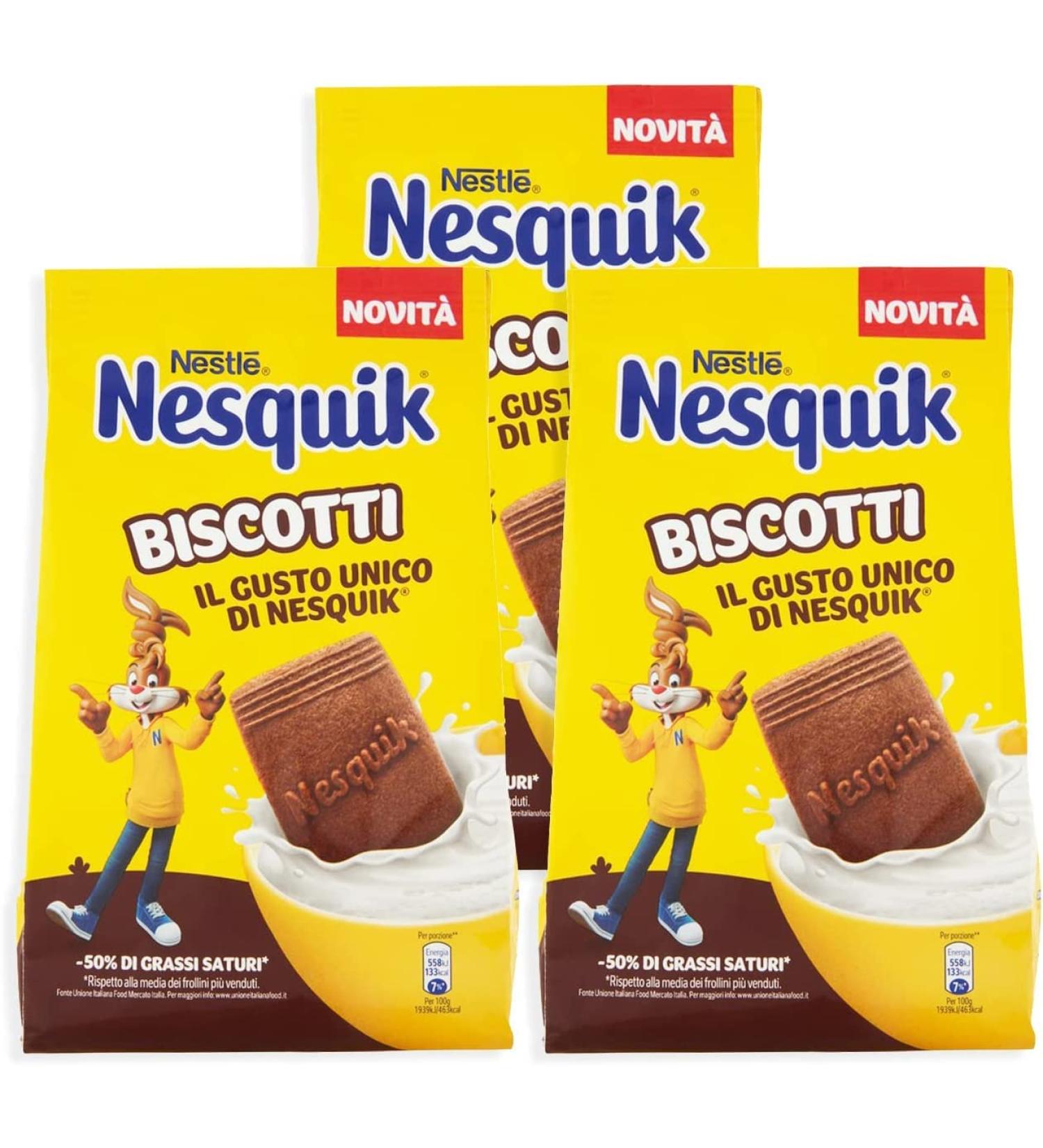  Zeus Party Zeus Party Set of 3 Nestle Nesquik biscuits with cocoa and fresh milk maxi 300 g - Buy Online on GoSupps.com