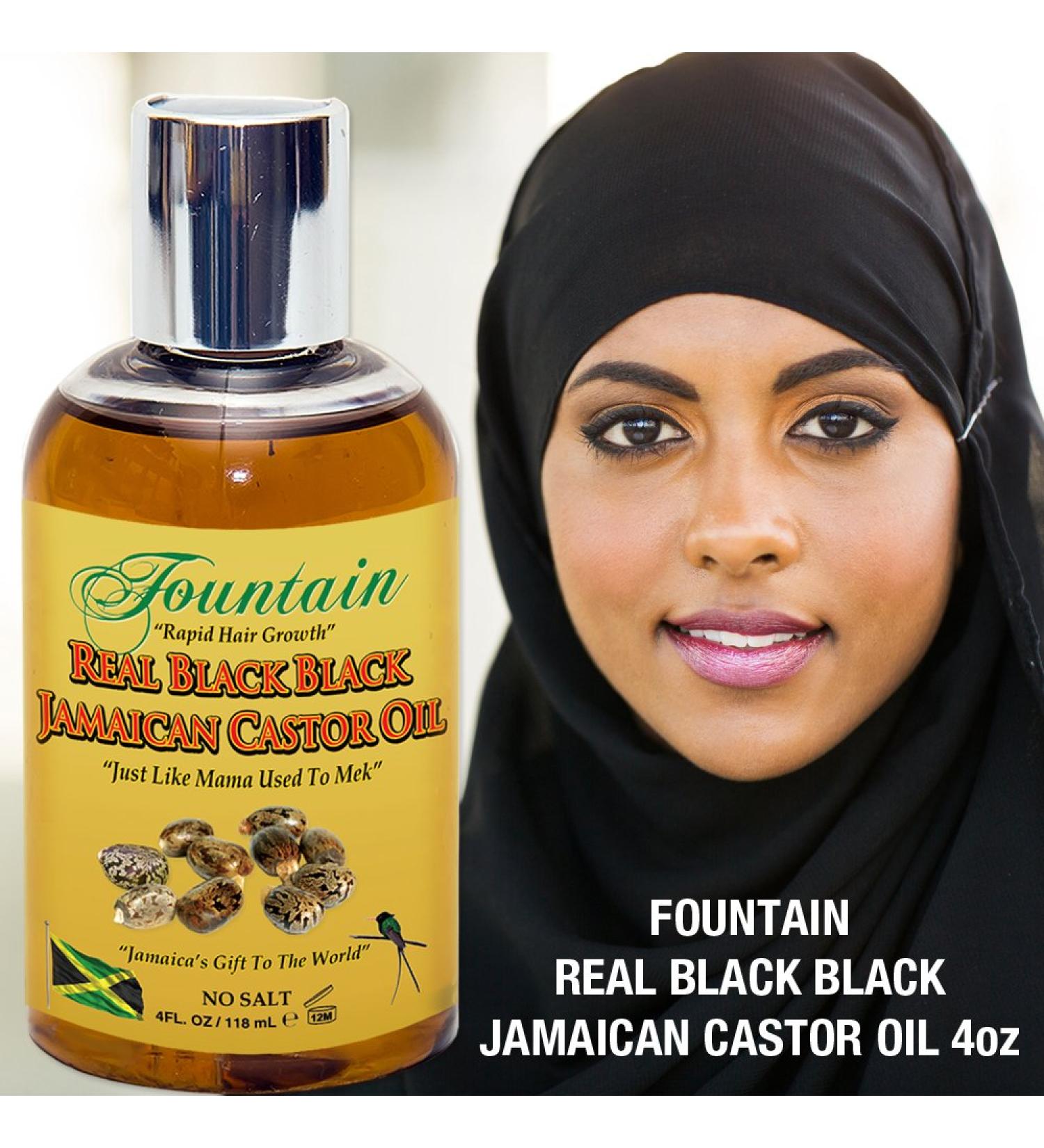 Fountain Real Black Jamaican Castor Oil - 4 Ounces | Premium Natural Hair & Skin Care - Fast International Shipping - Buy Online on GoSupps.com