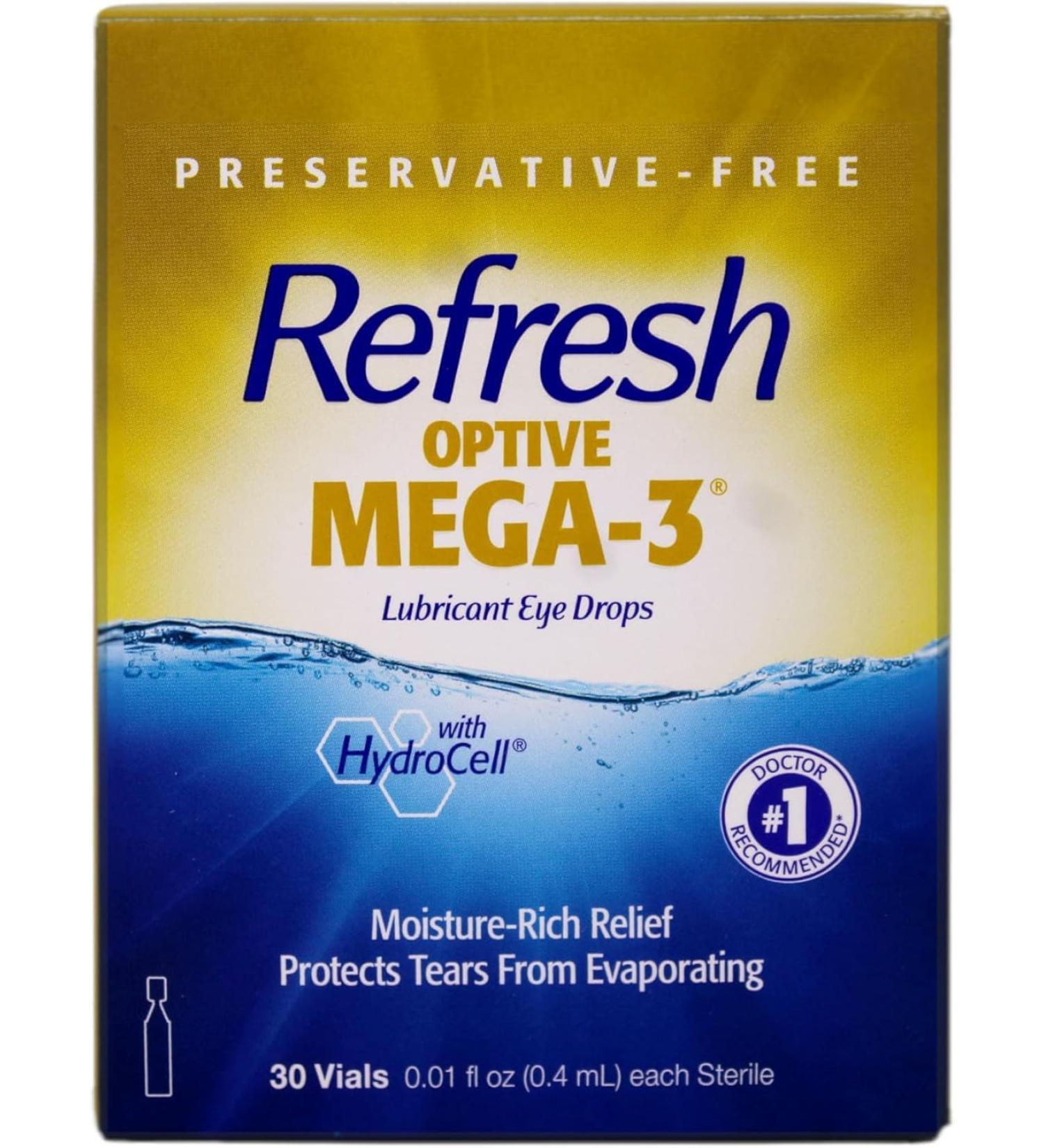 Refresh Lubricant Eye Drops with Natural Oil (3-Pack/ 90 Total) - Buy Online on GoSupps.com