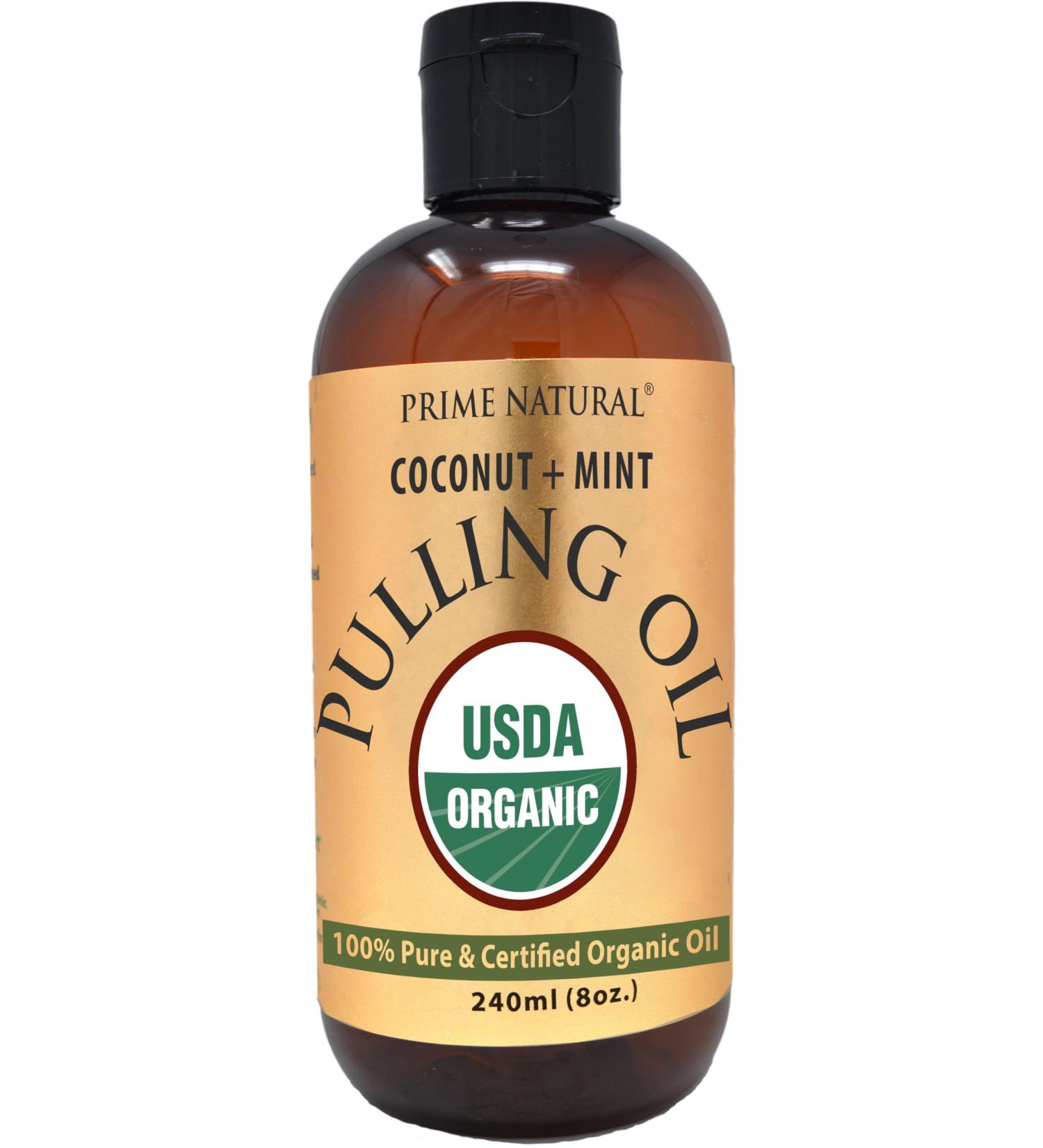 PRIME NATURAL Oil Pulling with Organic Coconut & Organic Peppermint Oil 8oz | Cocomint | Natural Oral Care & Teeth Whitening | Alcohol Free Mouthwash Freshens Breath Healthier Teeth & Gums - Buy Online on GoSupps.com
