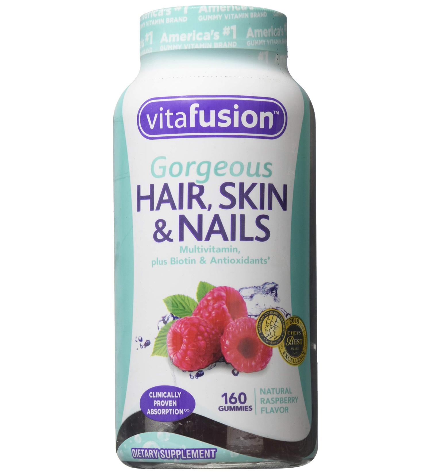 Vita Fusion Hair, Skin & Nails Multivitamin Dietary Supplement 160 Count - Pack of 1 - Buy Online on GoSupps.com
