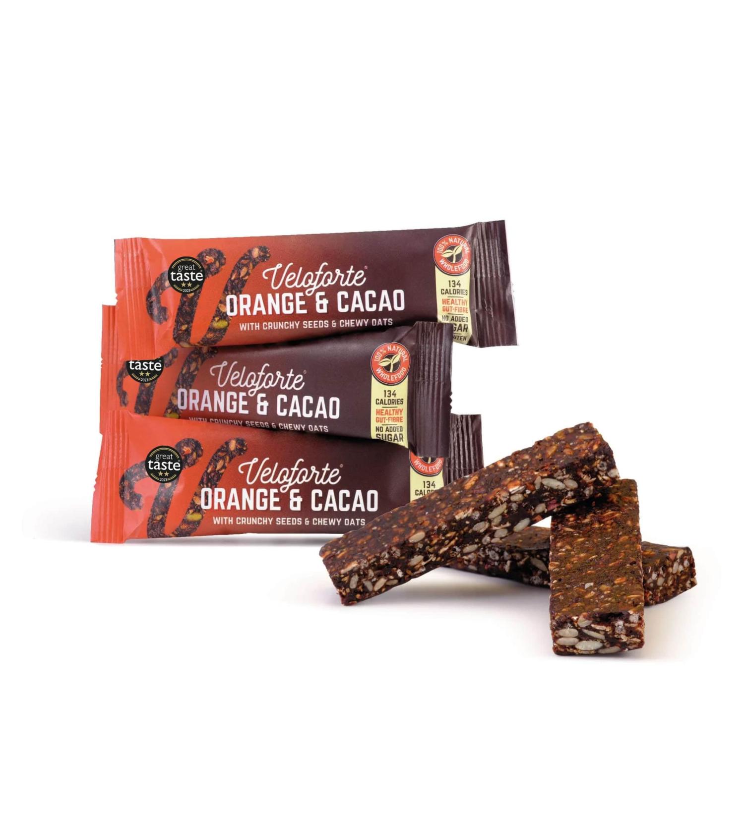 Veloforte Orange & Cacao Wellness Bar Pack (12) - Buy Online on GoSupps.com