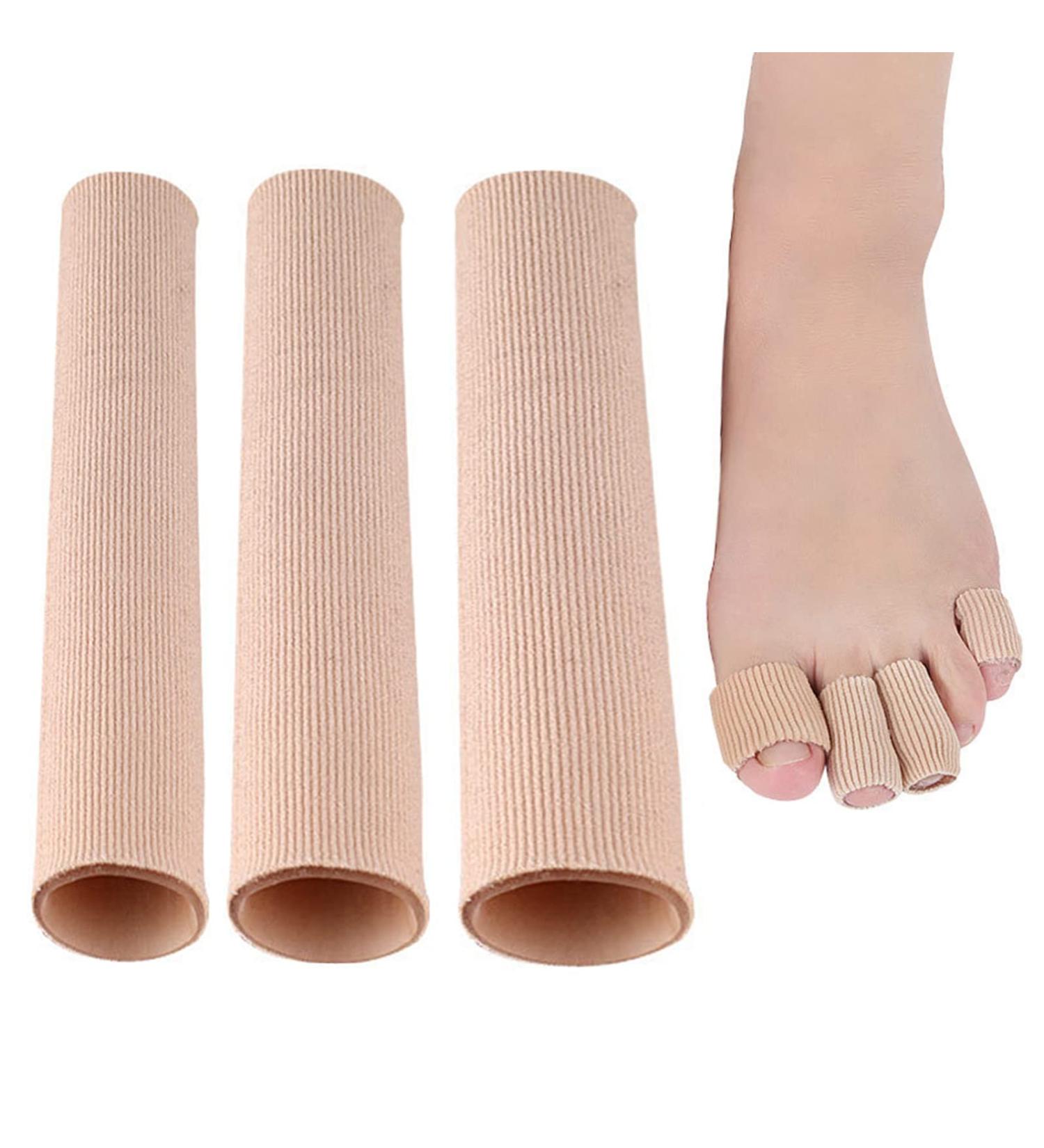 Jinpojun 3 Piece Toe Cushion Tube Cuttable Soft Gel Finger Protection Tube Bandage for Removing Corns and Bunions Treatment  - Buy Online on GoSupps.com
