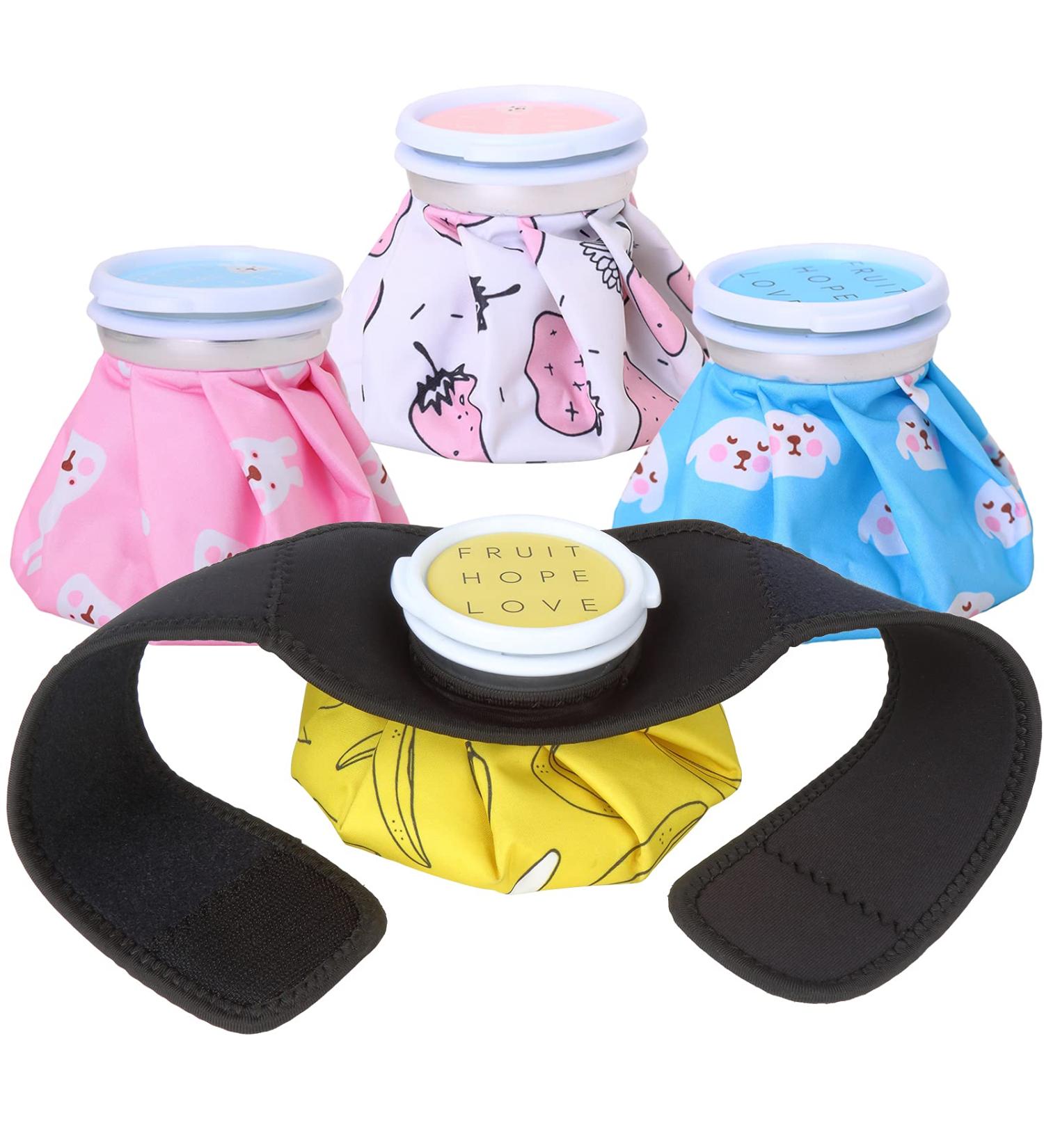 Reusable Soft Ice Packs for Injuries - Cold Therapy for Pain Relief - 4 Pack with Ice Pack Wrap - Buy Online on GoSupps.com
