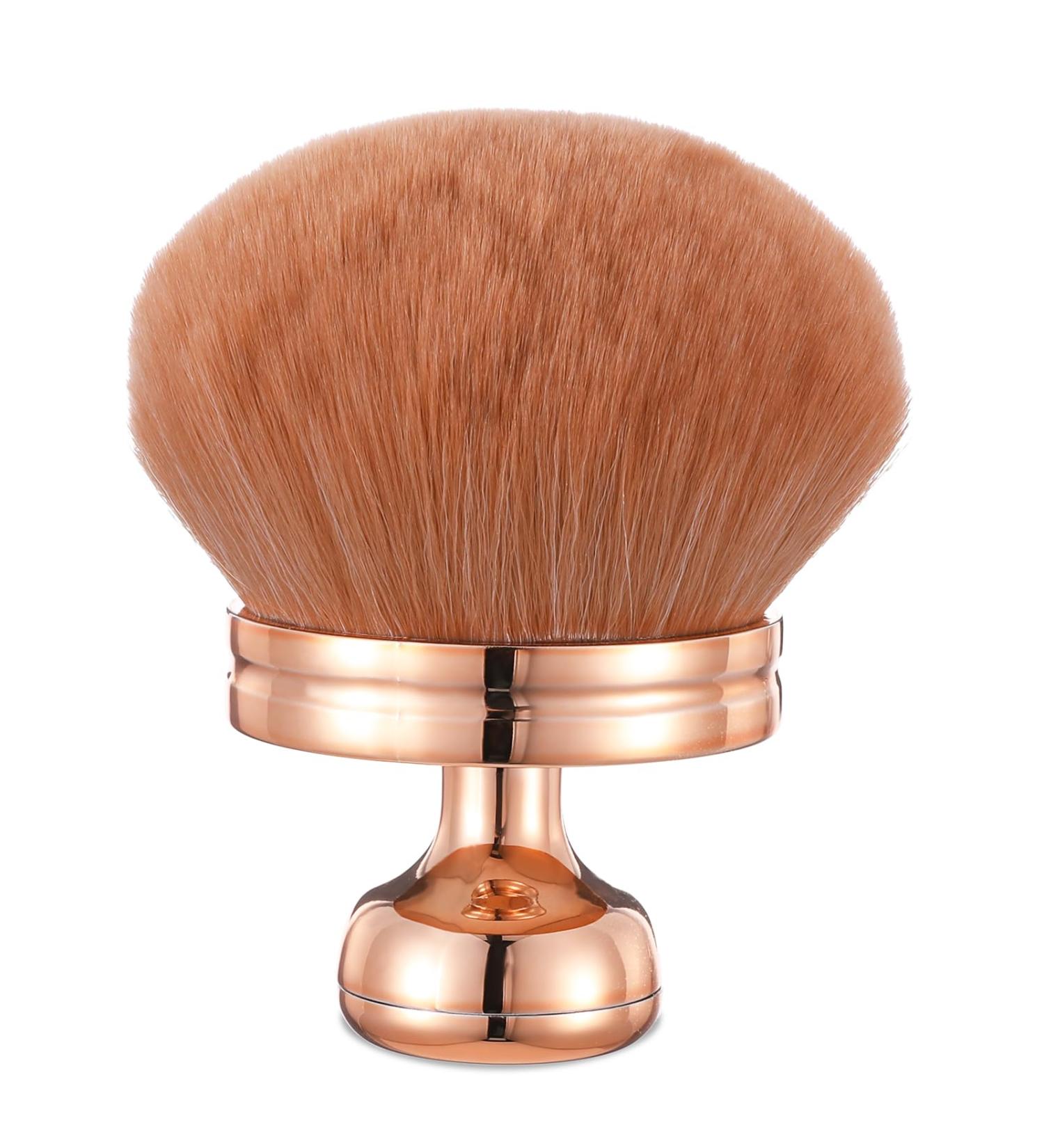 Telooco Extra Large Setting Powder Brush Rose Gold Kabuki Brush Soft Mushroom-Shaped Bronzer Brush Blush Brush for Face Body Foundation Lotion Loose Powder Applicator - Buy Online on GoSupps.com