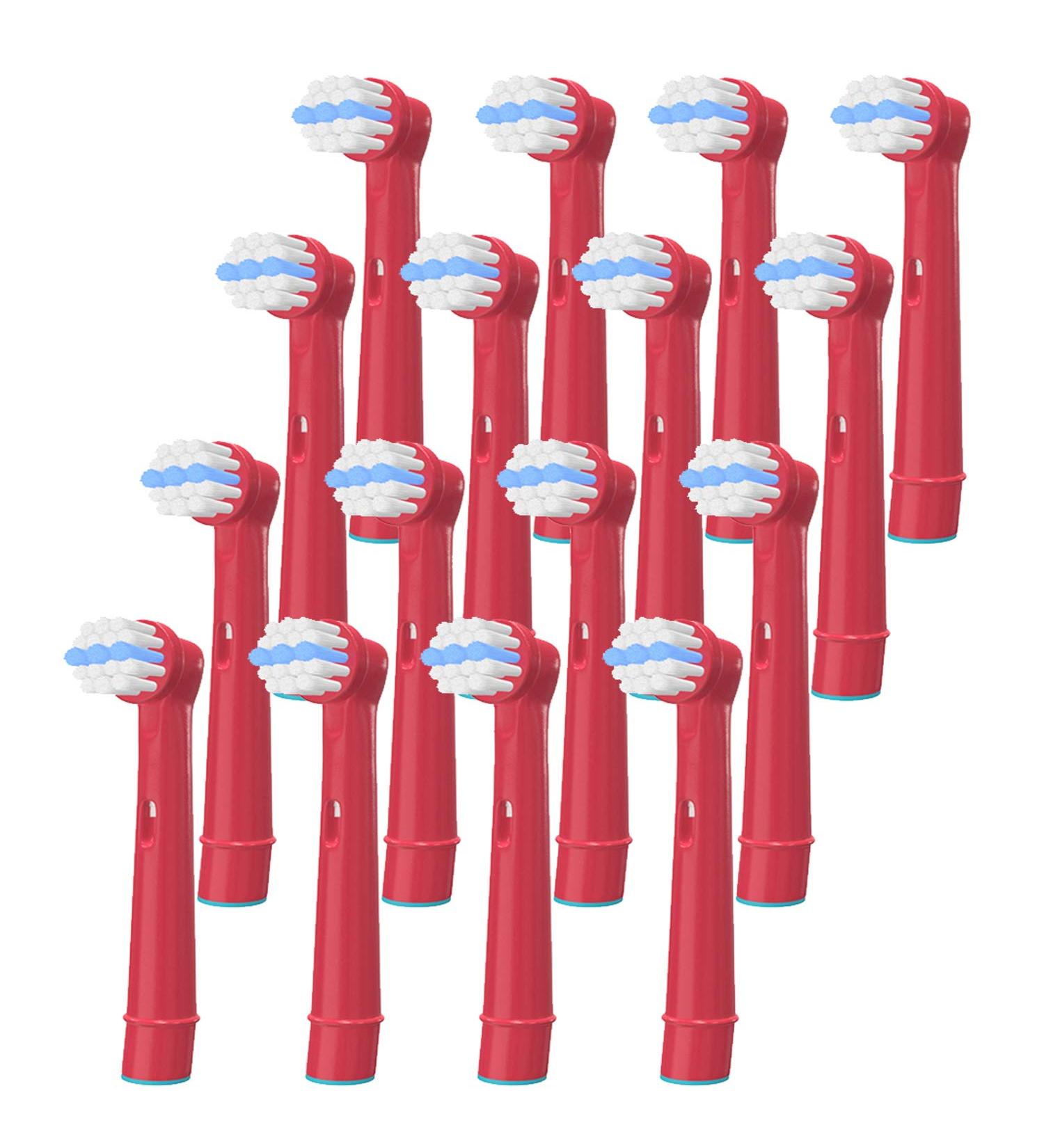WuYan 16pcs Kid's Replacement Brush Heads for Oral B Electric Toothbrush | Compatible with Professional Care & Advanced Power Models - Buy Online on GoSupps.com