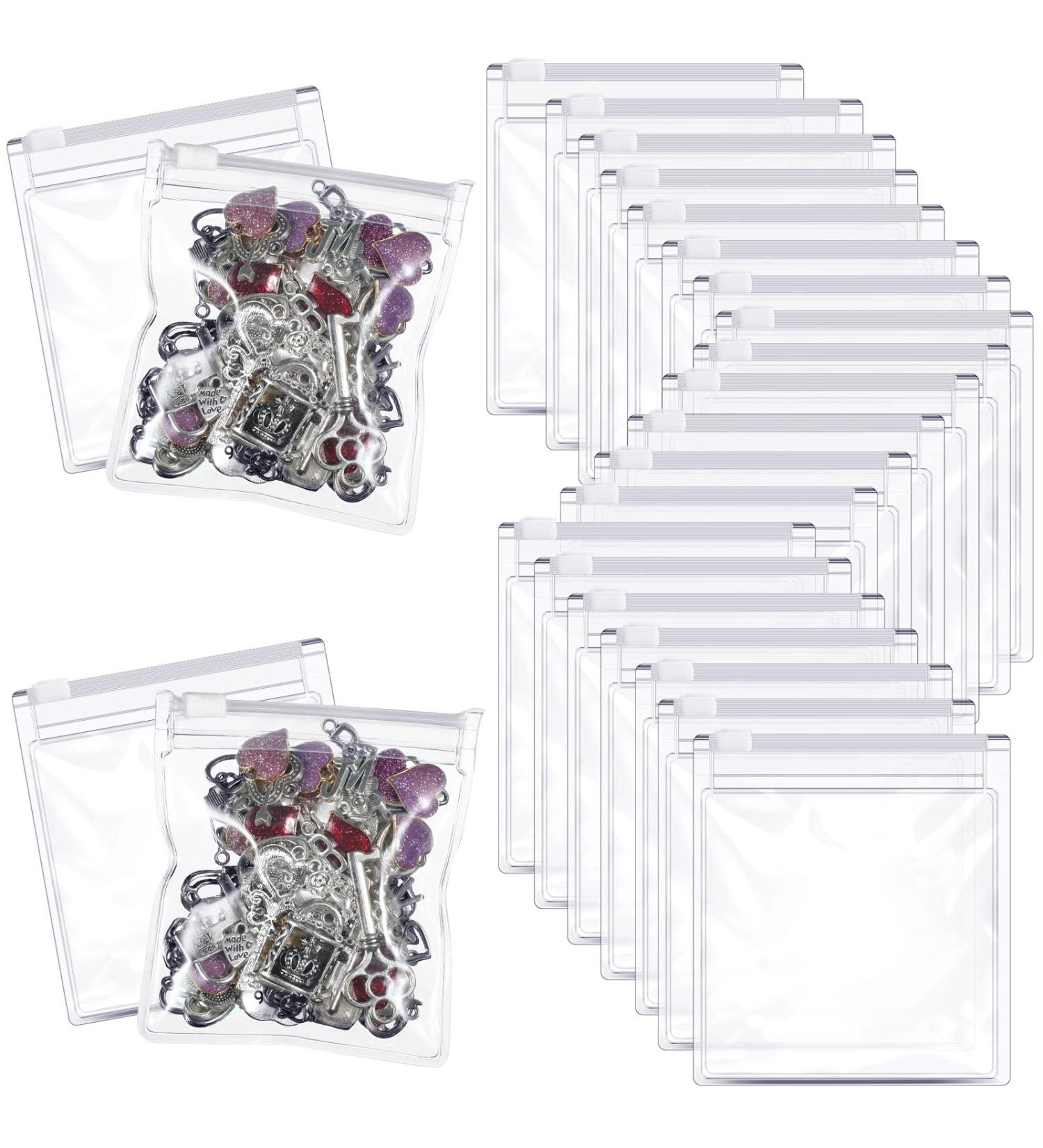Pill Pouch Bags - 24 Reusable Zippered Clear Plastic Bags for Travel Medicine Storage and Organization - Buy Online on GoSupps.com
