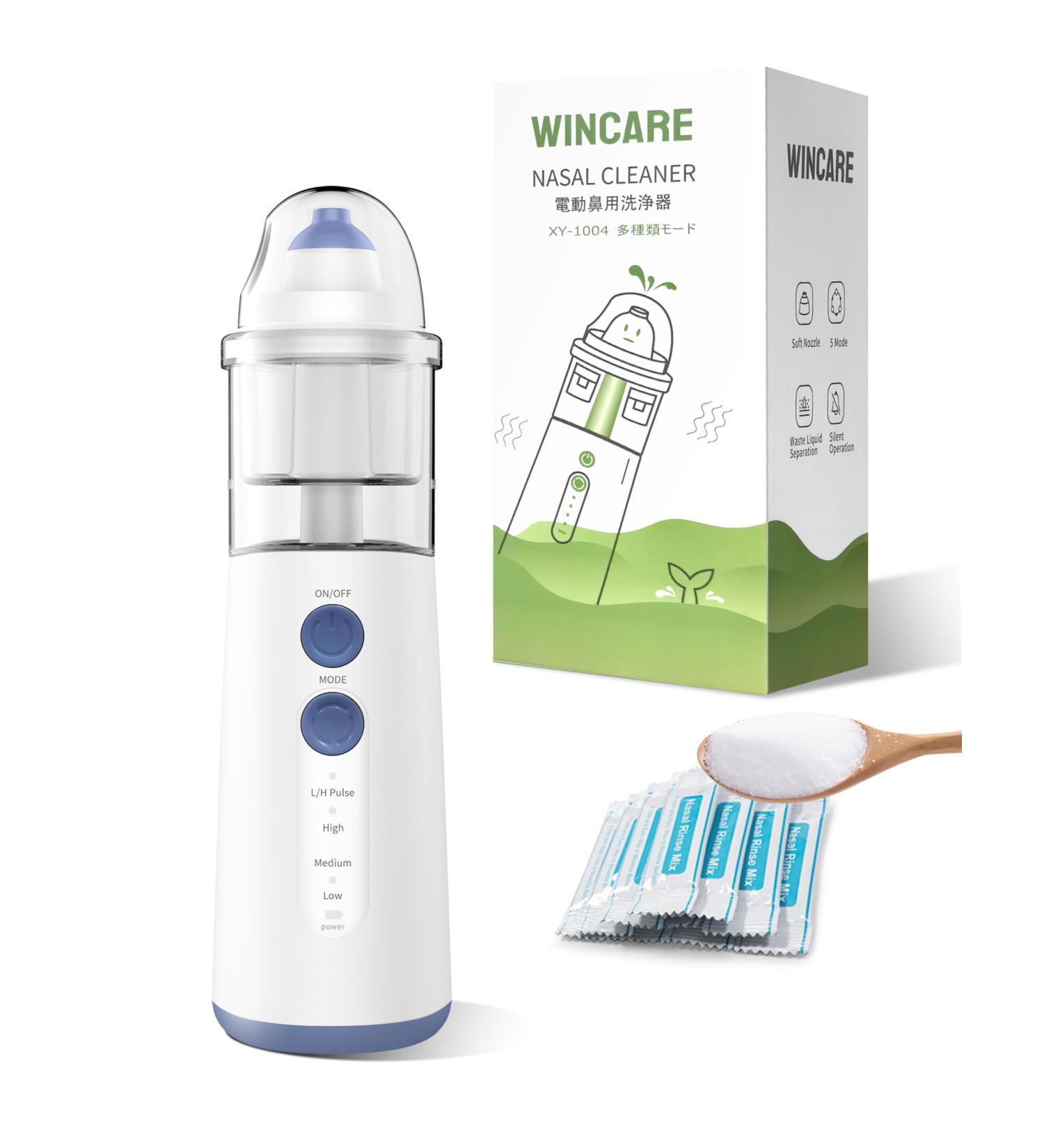 WINCARE Nasal Care for Sinus Relief Nose Cleaner Sinus Rinse Kit with10 Salt Packs Portable Nasal Irrigation System for Children and Adults Powered Sinus Cleaner Alternatives to Neti Pot(Blue - Buy Online on GoSupps.com