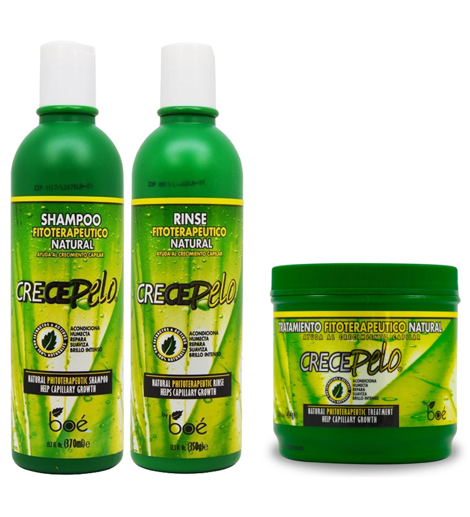 BOE Crece Pelo 3-in-1 Combo Set: Shampoo, Rinse, and Treatment Fitoterapeutico - Buy Online on GoSupps.com