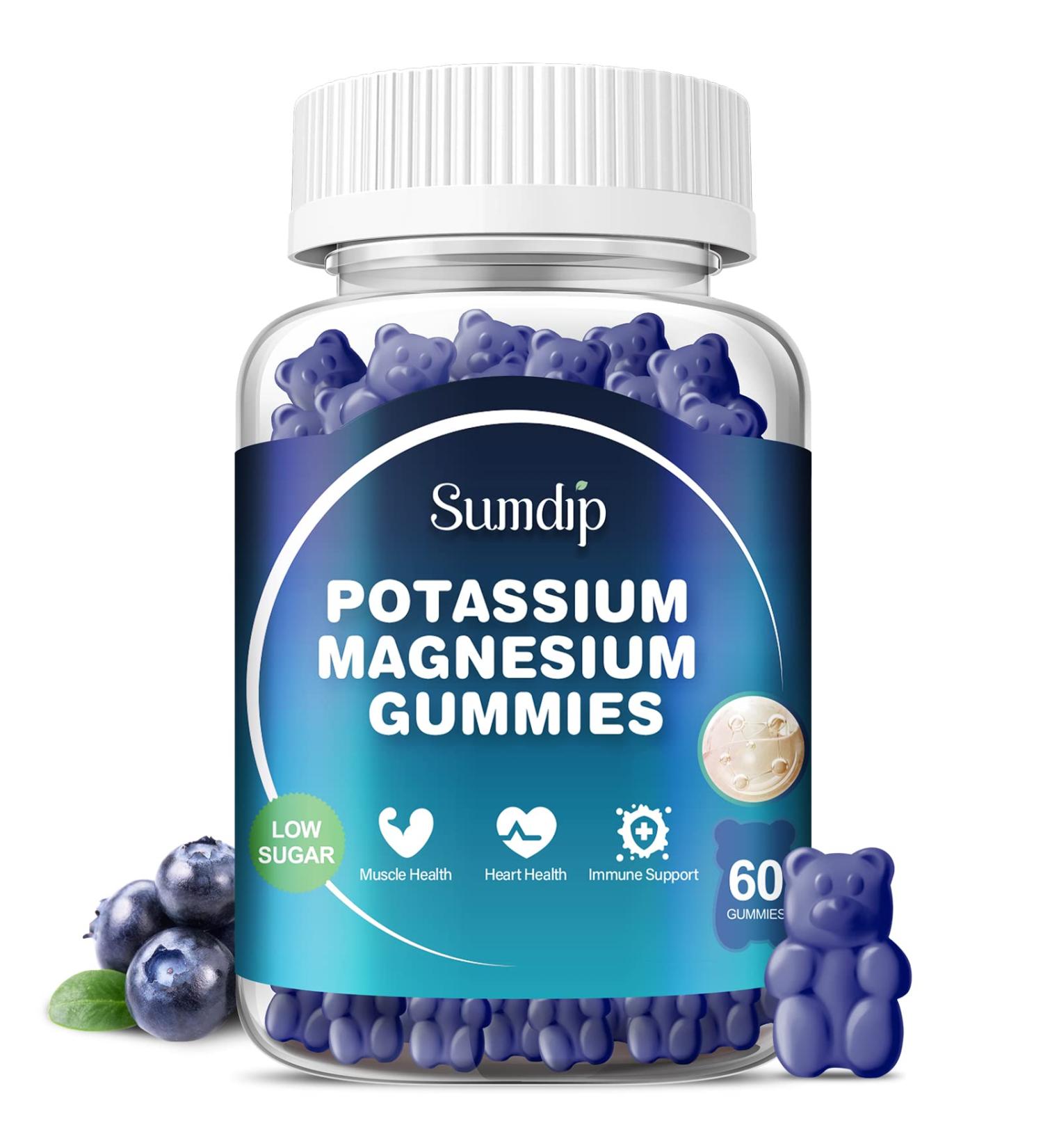 High Absorption Potassium Magnesium Gummies - Leg Cramp Relief for Men and Women - 60 Count - Buy Online on GoSupps.com