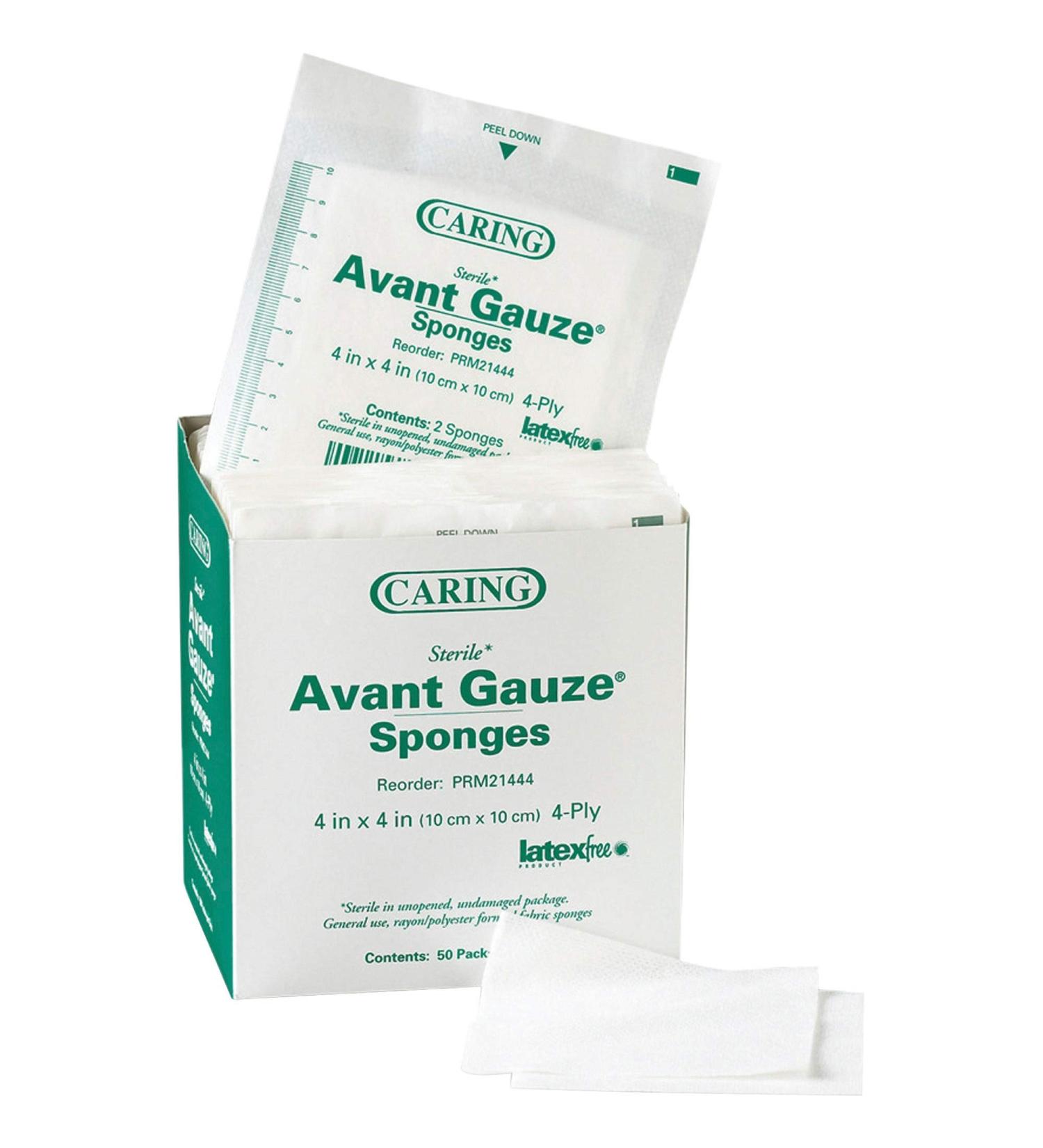 Gauze Sponges Sterile 4"x4" 4 Ply 50/BX White
