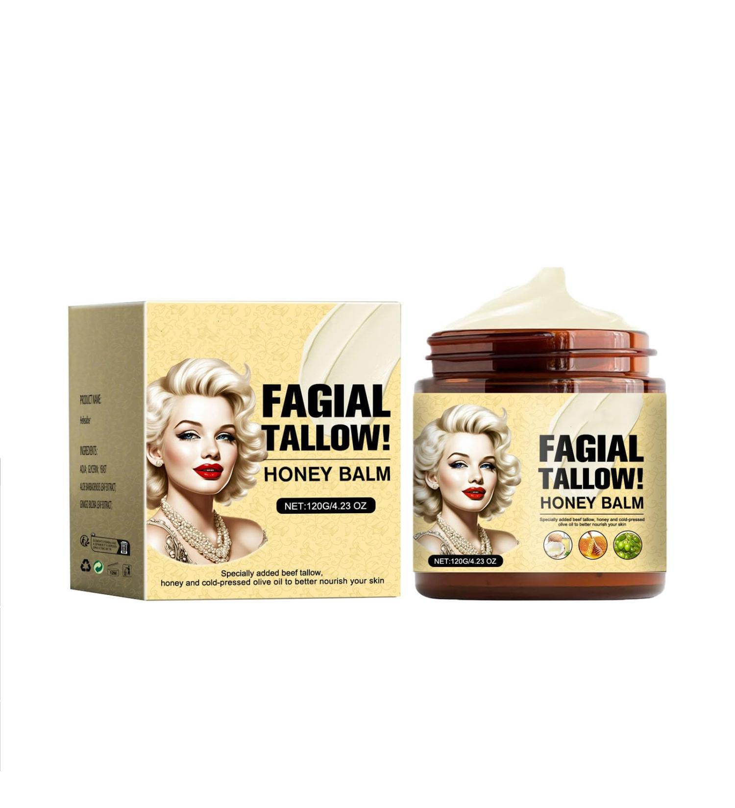 Beef Tallow Skincare Tallow Bio for Skin Care Tallow Cream Organic Beef Tallow Cream Beef Tallow Balm 100% Grass Fed Tallow Raw Wild Honey for Face Body Whipped Moisture (1PCS) - Buy Online on GoSupps.com