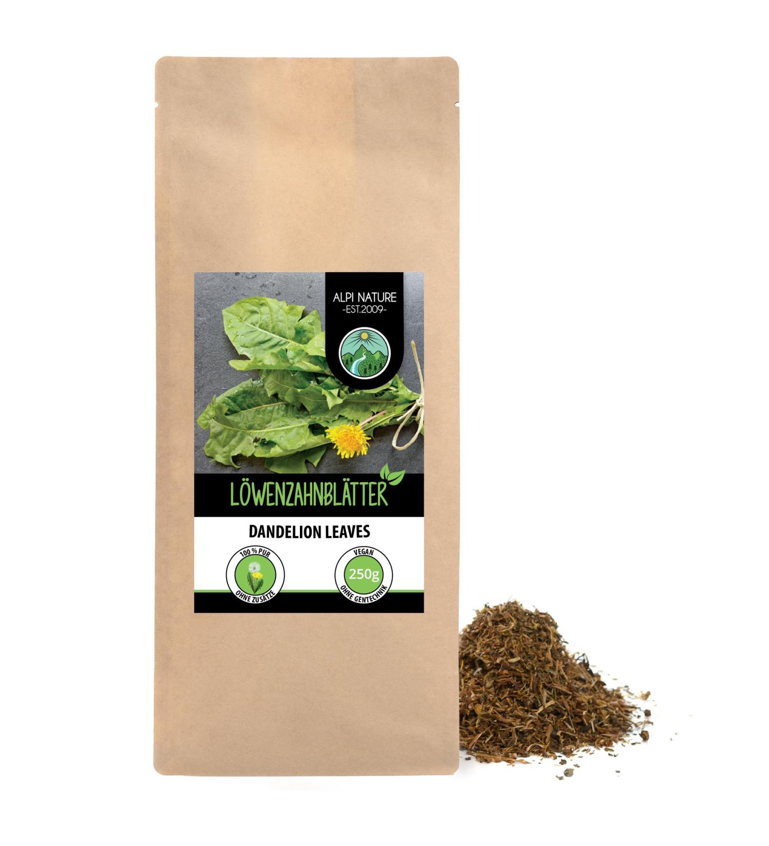 Premium Dandelion Tea 250g | 100% Pure & Natural Dandelion Leaves - Gently Dried for Perfect Brewing - Buy Online on GoSupps.com