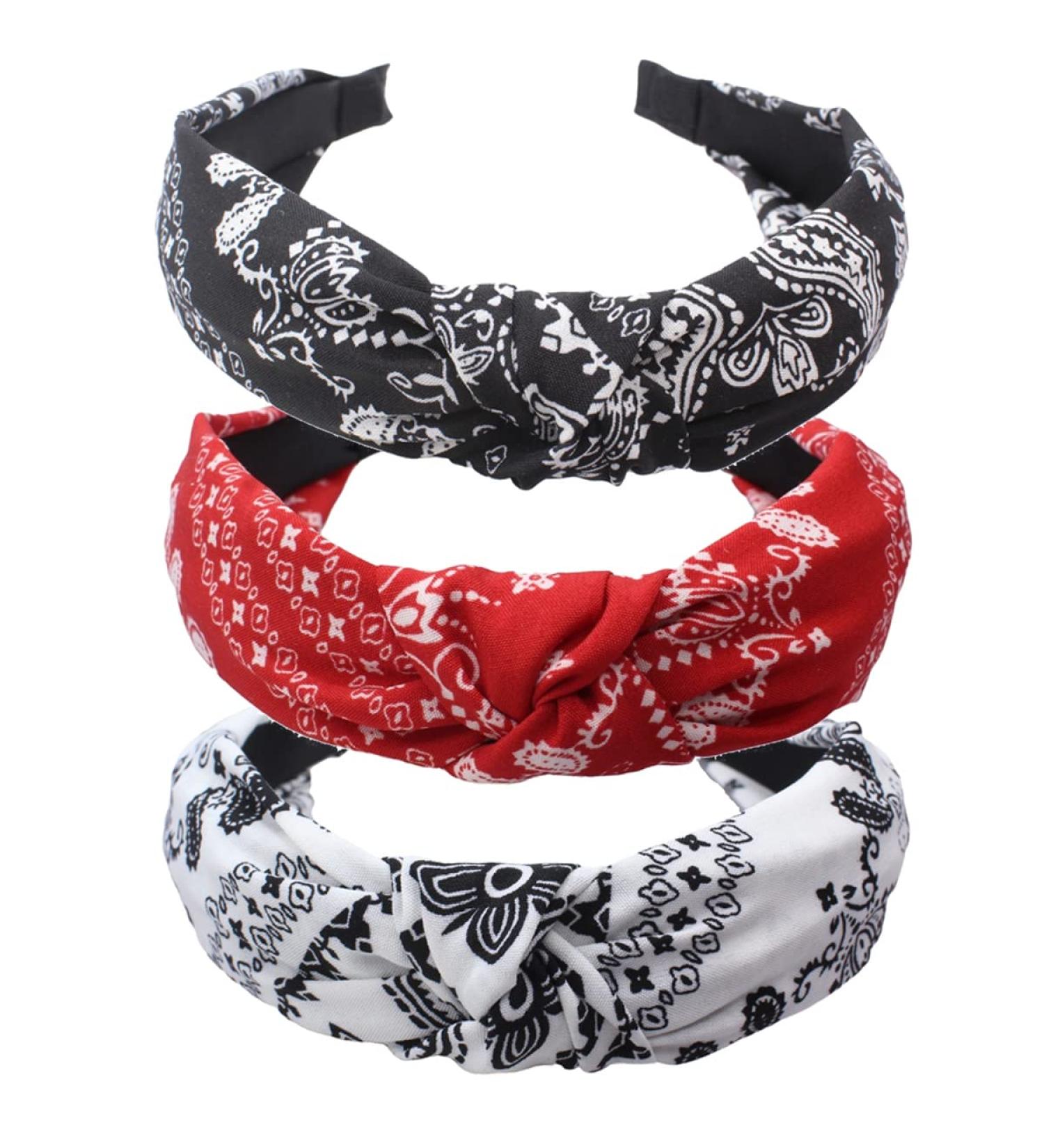 Lvyeer 3-Pack Knotted Headbands for Women - Twist Knot Fabric Headbands for Girls - Hair Accessories Set - Buy Online on GoSupps.com