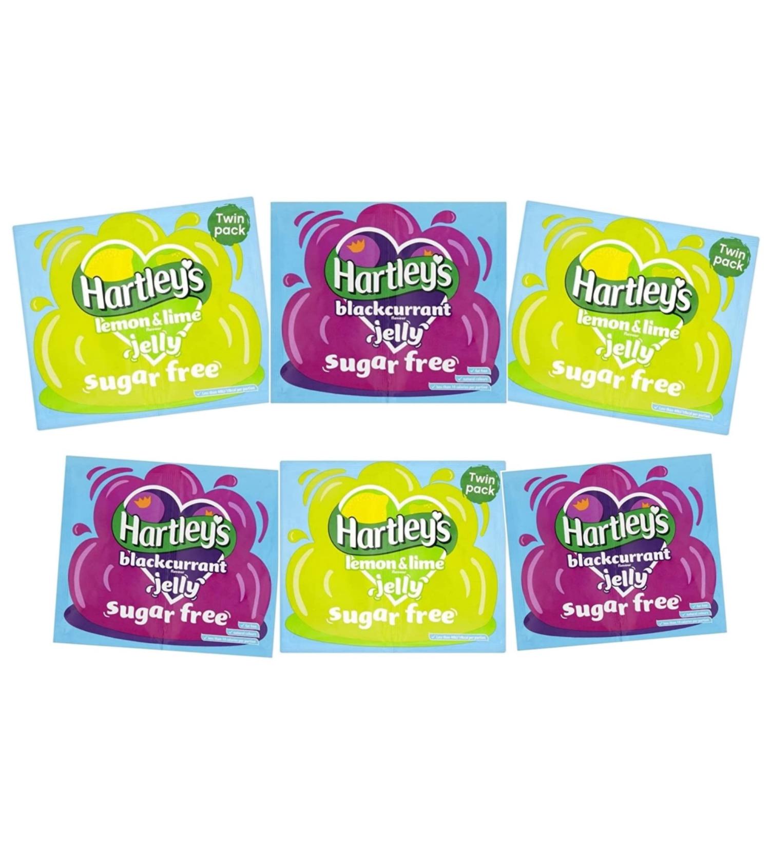 Kingdom Supplies Sugar Free Jelly Twin Packs Lemon & Lime and Blackcurrant flavours Hartley's Instant Dessert Ideal for Dieters Diabetics 3 Twin Packs Each Great Flavour - Buy Online on GoSupps.com