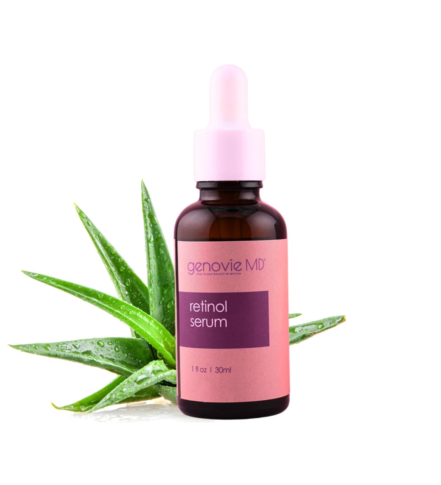 Genovie MD Retinol Serum - Anti-Aging Face Serum with Hyaluronic Acid & Jojoba Oil for Fine Lines & Hydration - 1 fl oz - Buy Online on GoSupps.com
