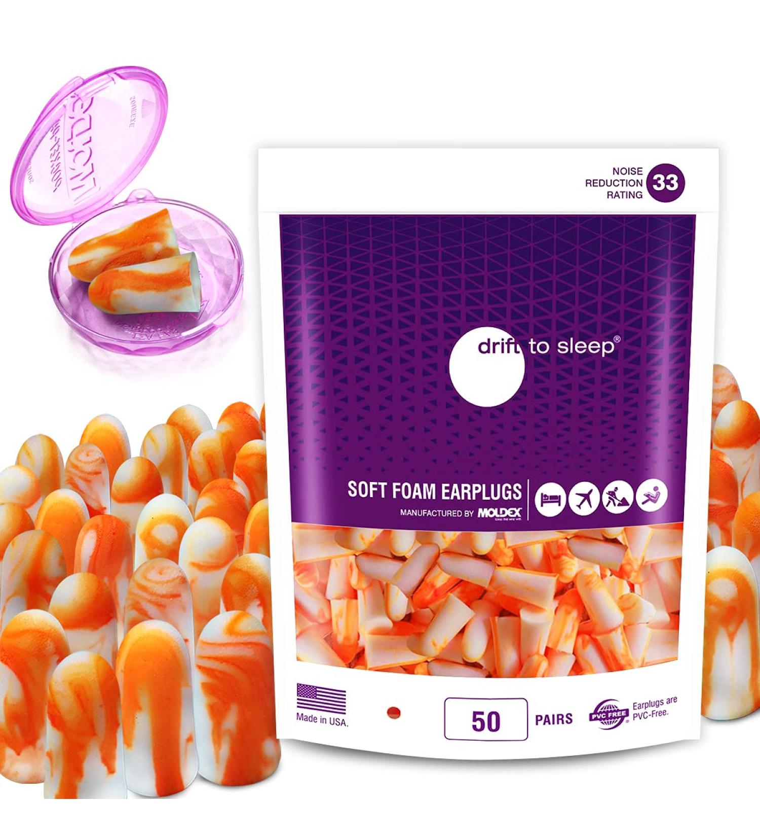 Moldex Soft Foam Ear Plugs 50 Pairs - 33dB NRR Softies Earplugs Made in USA - Buy Online on GoSupps.com