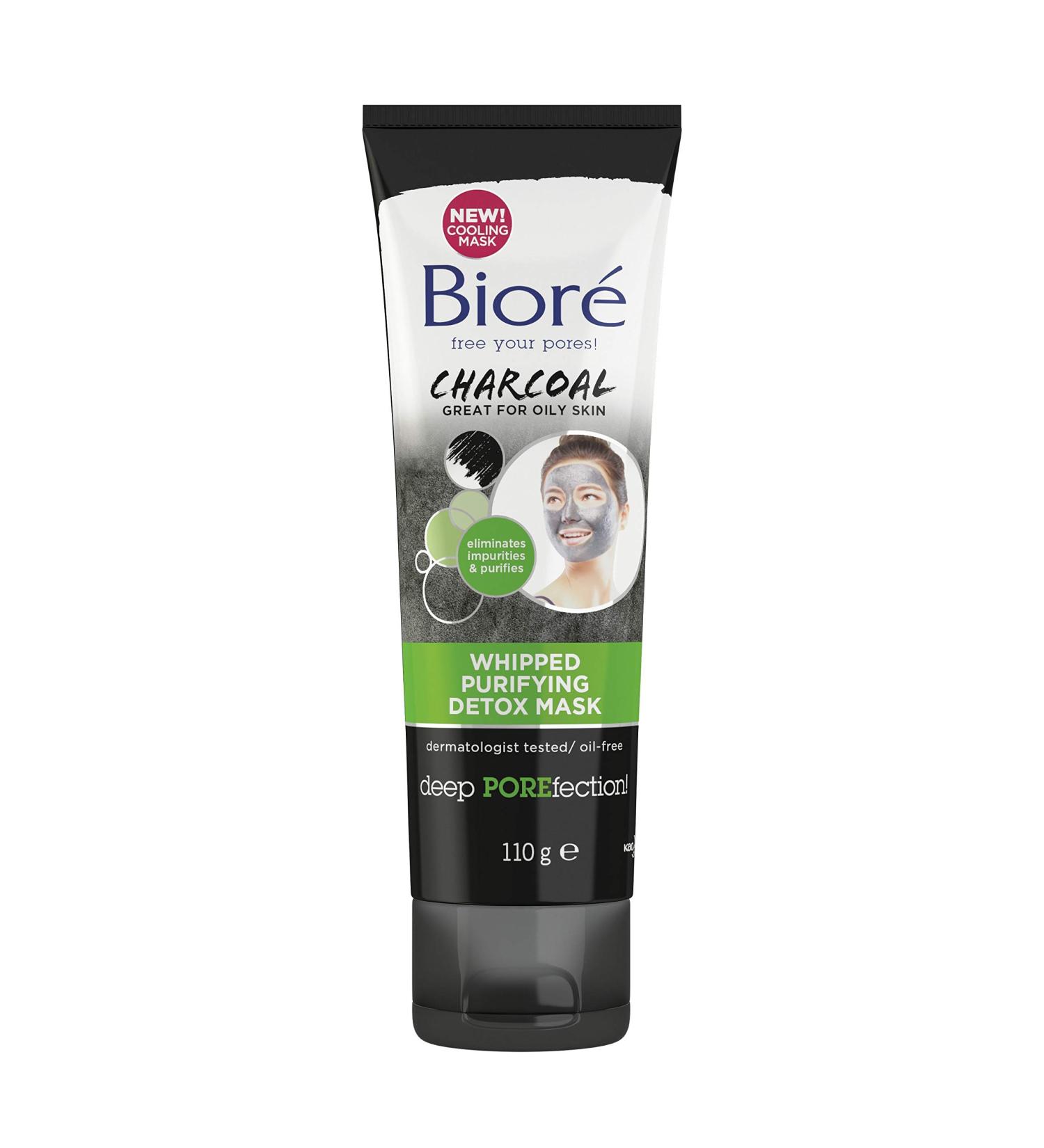 Biore Charcoal Whipped Purifying Detox Face Mask for Oily Skin 110 g - Buy Online on GoSupps.com