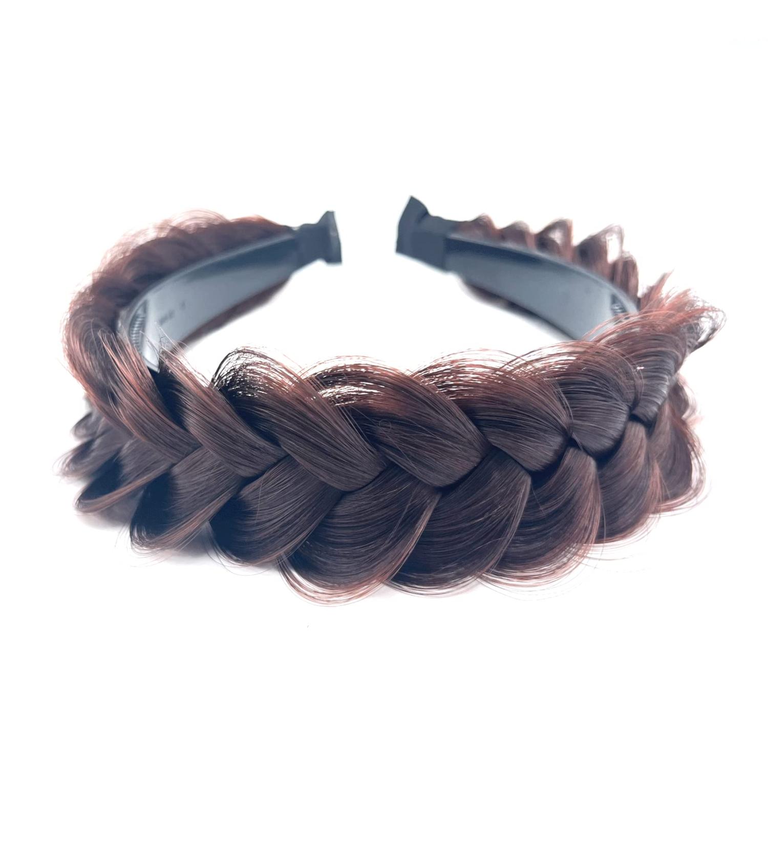 STHEJFB Wide Braided Headband Hoop Fashion Hair Accessories for Women and Girls (Dark Auburn) - Buy Online on GoSupps.com