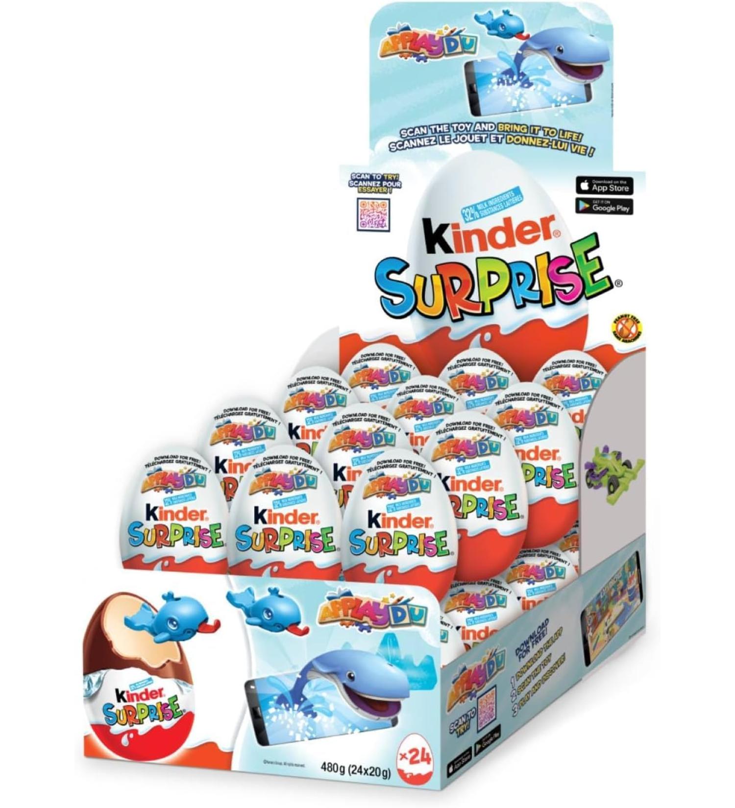 KINDAR SURPRISE Milk Chocolate Eggs with Toys Classic 24 Count 480 Grams (20gx24) - Buy Online on GoSupps.com