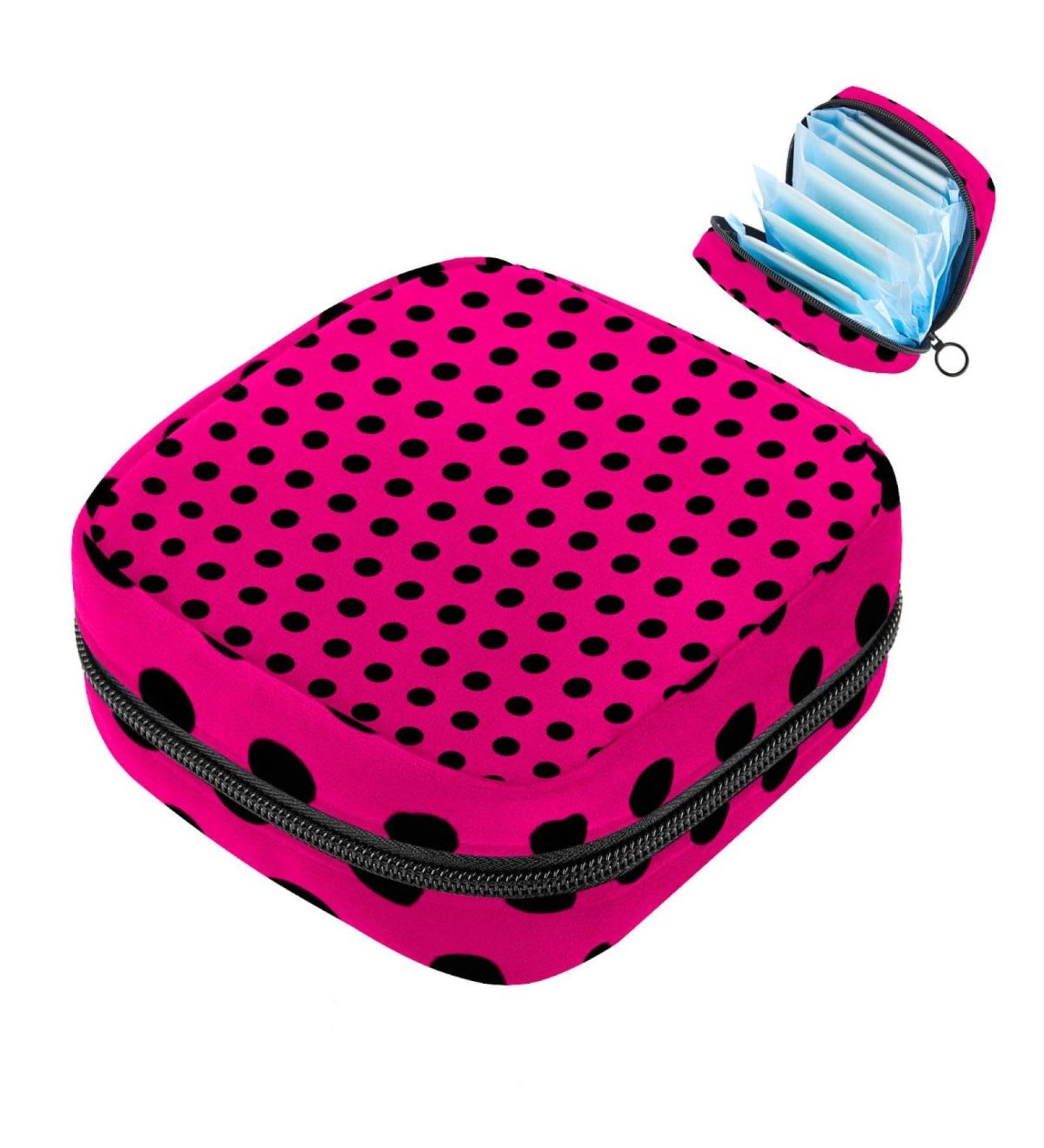 Shop Black Women's Bandage Storage Bags - Large Menstrual Cup Pocket with Zipper Panty Liners & Tampons - Multi-Colored | Perfect for Girls & Women - Buy Online on GoSupps.com