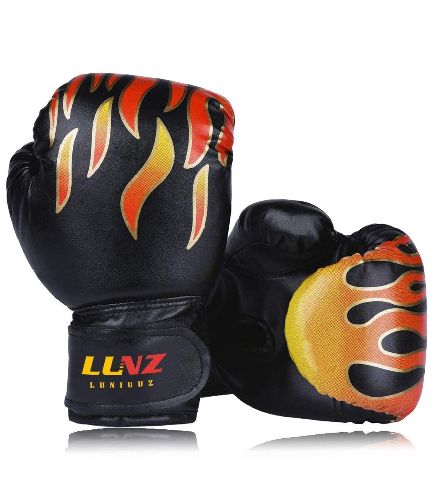 Luniquz Children s Boxing Gloves - 4oz 6oz 8oz for Kids Aged 3-16 | Ideal for Training MMA Muay Thai & Kickboxing - Black - Buy Online on GoSupps.com