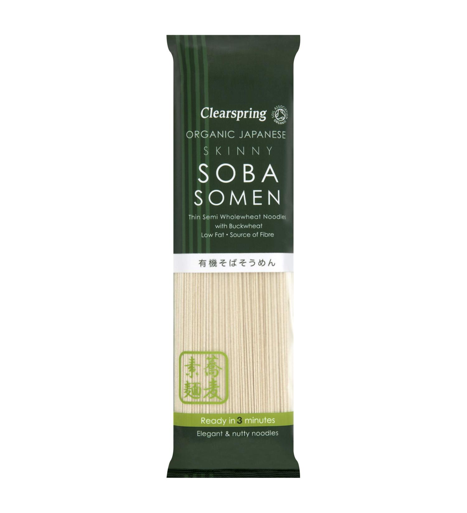 Clearspring Organic Japanese Skinny Soba Somen Noodles 200g - Buy Online on GoSupps.com