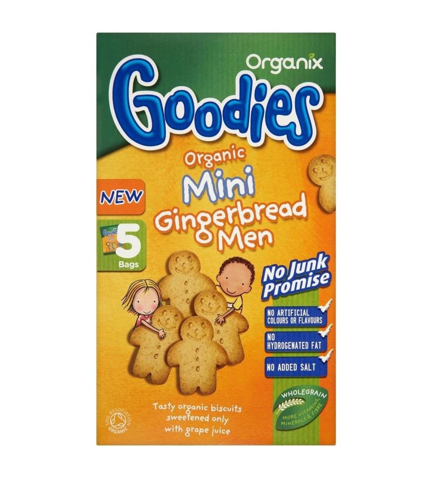 Organix Goodies Organic Mini Gingerbread Men 12mth+ (5x25g) - Pack of 2