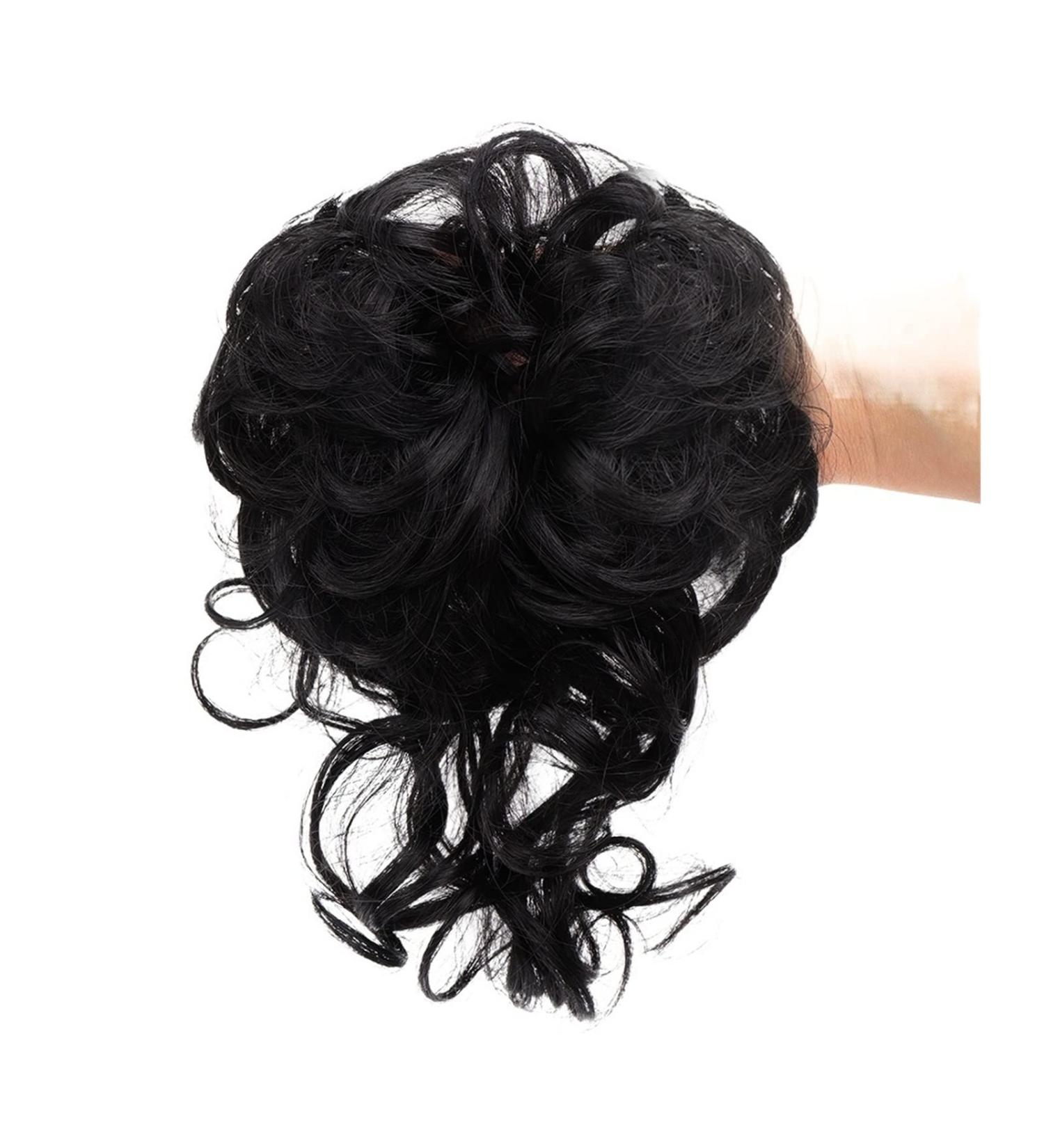 Messy Bun Hair Piece for Women Pieces Curly Chignon Donut Scrunchie for Women Messy Bun Hair Piece Synthetic Tousled Updo Hair Buns Extension Elastic Hair Band Hair Fake Hair Accessories for Women 1B - Buy Online on GoSupps.com