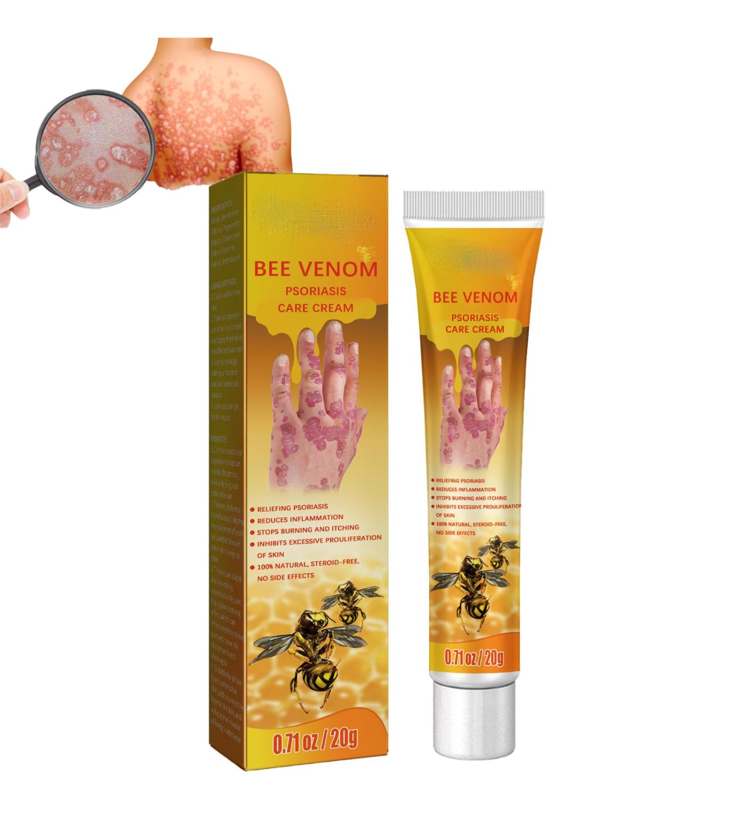 New Zealand Bee Venom Psoriasis Treatment Cream for Skin Itch Relief - 1pcs - Buy Online on GoSupps.com