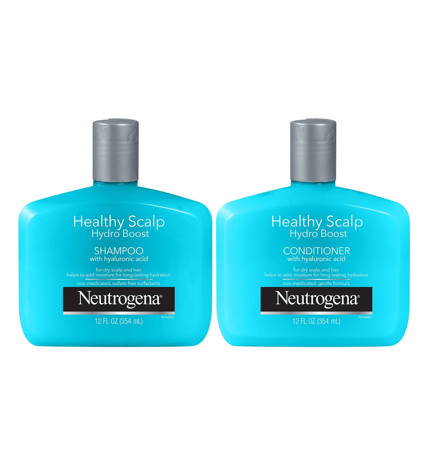 Neutrogena Healthy Scalp Hydro Boost Shampoo & Conditioner - Hyaluronic Acid, pH-Balanced - 12 Fl Oz - Buy Online on GoSupps.com