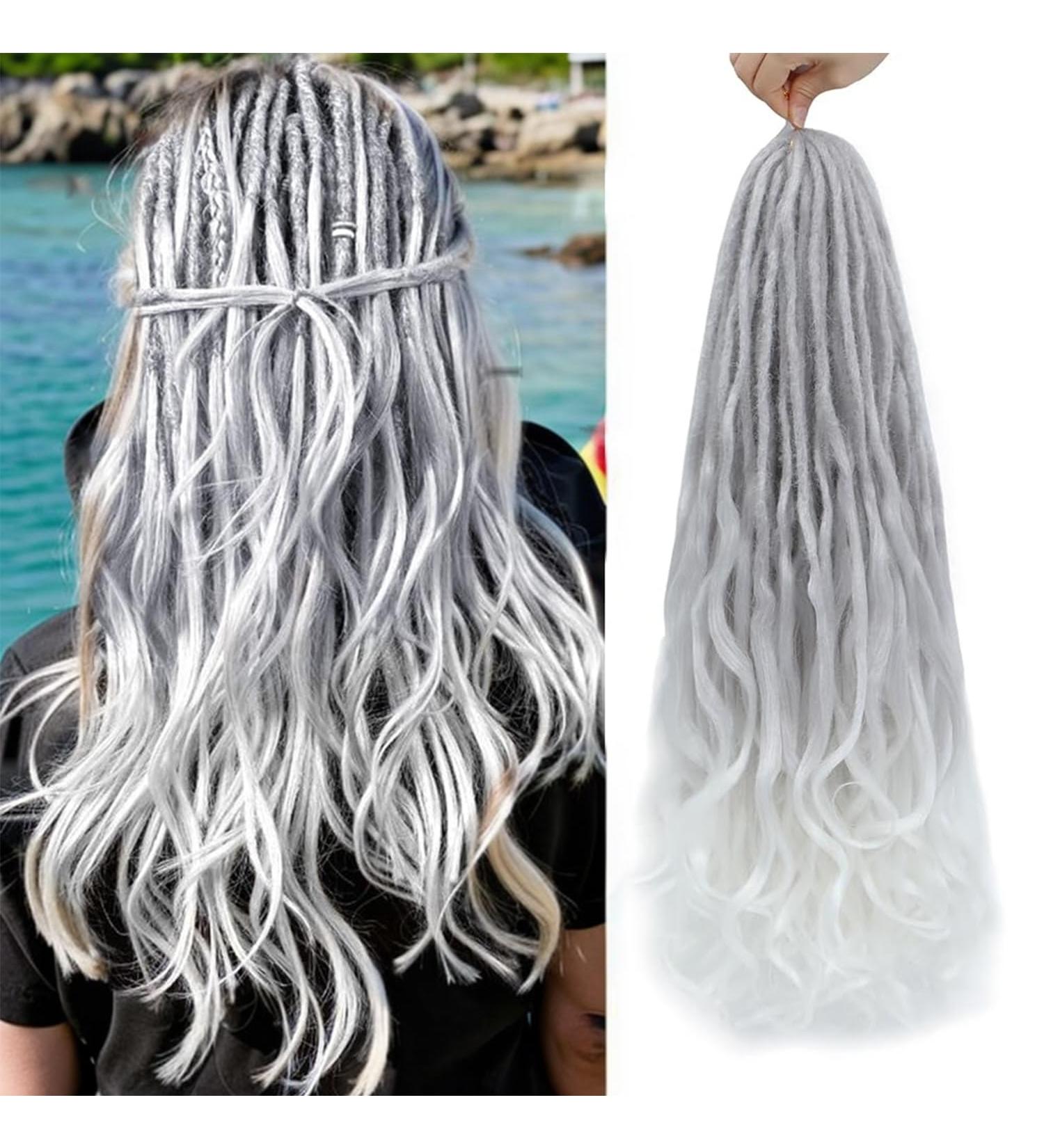 DT CHERYL Loose Wave Dreadlocks 24 Inch 10 Strands Double Ended Dreadlock Extensions With French Curly Ends 0.6CM Thin Synthetic Curly DE Dreadlock Extensions for Women (G60# 24 Inch 10 Strands) 24 Inch 10 Strands G60# - Buy Online on GoSupps.com