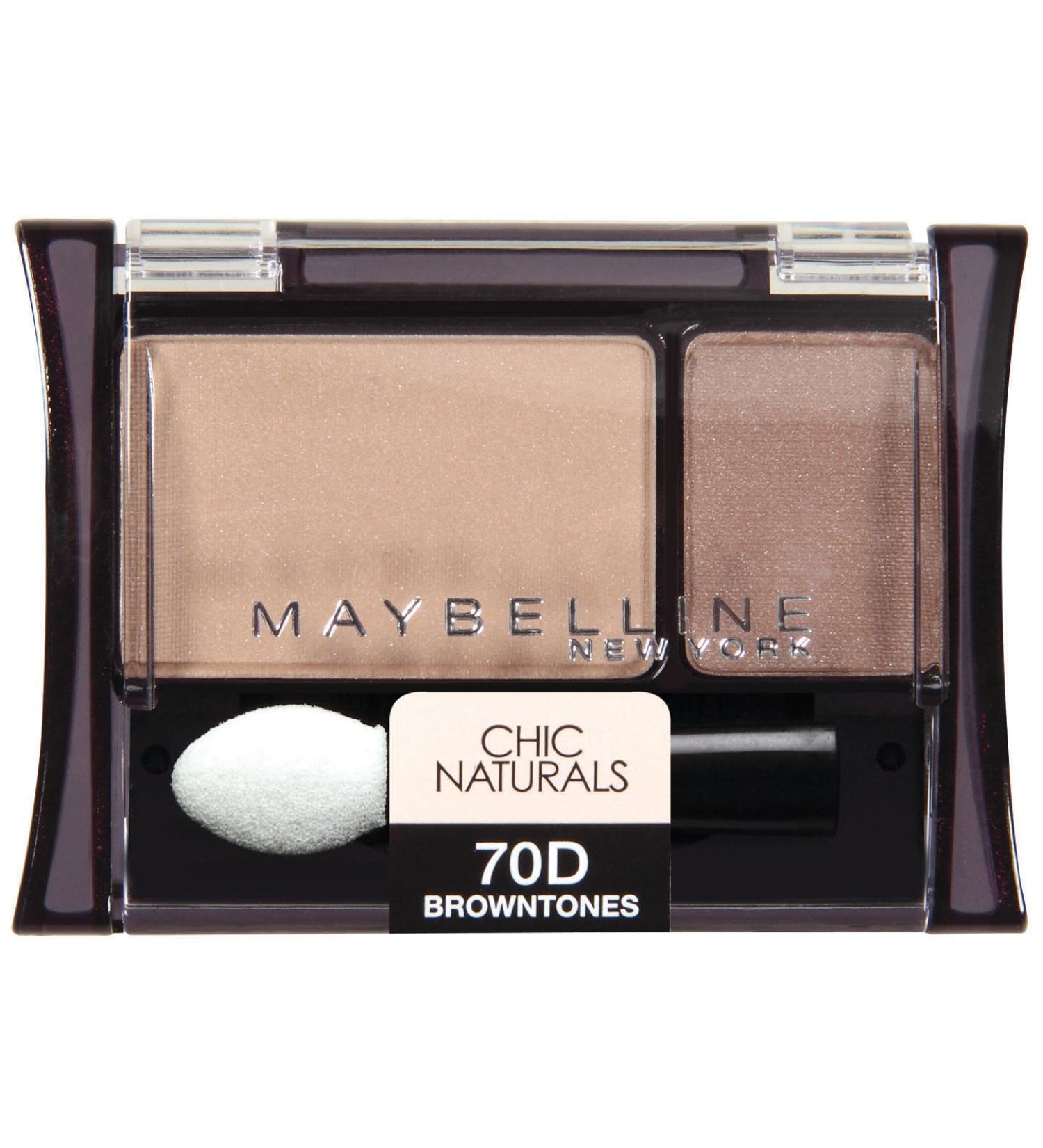 Maybelline New York Expert Wear Eyeshadow Duos  70d Browntones Chic Naturals  0.08 Ounce
