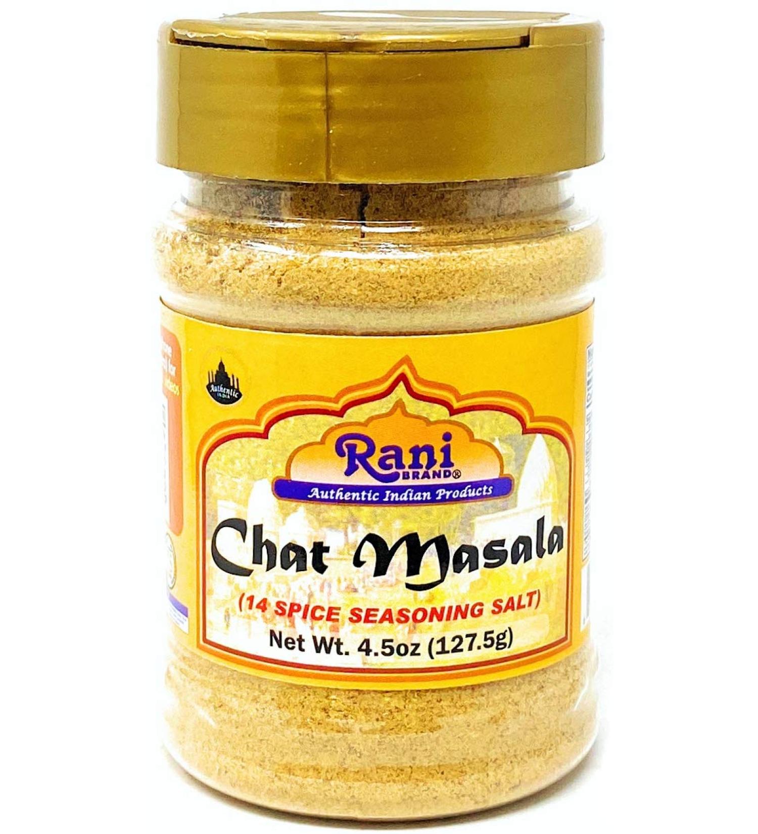 Rani Chat Masala 4.5oz - Tangy Indian Spice Seasoning Salt | All Natural, Vegan, Gluten Friendly - Non-GMO | Indian Origin PET Jar - Buy Online on GoSupps.com