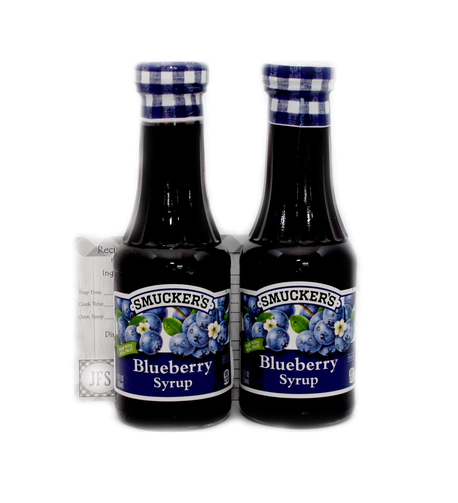 Smucker's Blueberry Syrup 12 OZ - Pack of 2 Bottles + Bonus Recipe Card - Buy Online on GoSupps.com