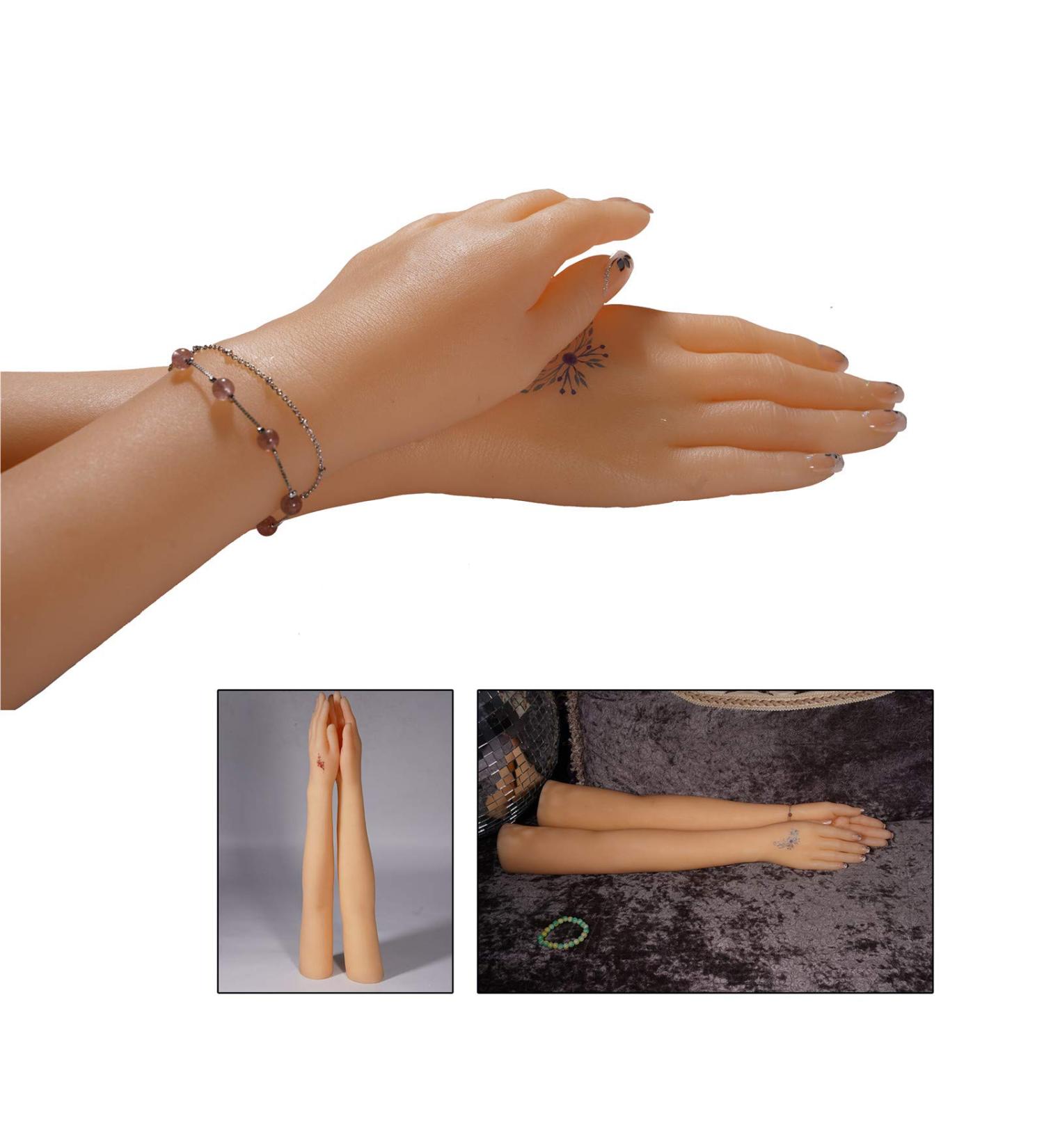 Realistic Handmade Silicone Lifestyle Hands - Flexible Female Model with Built-in Bones for Perfect Poses - Buy Online on GoSupps.com