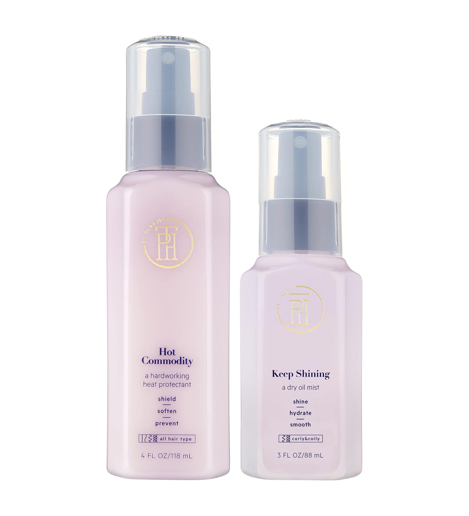 TPH BY TARAJI Moisture Bundle: Dry Oil Mist & Heat Protectant Spray for Coily & Curly Hair - 5.12oz (Pack of 2) - Buy Online on GoSupps.com