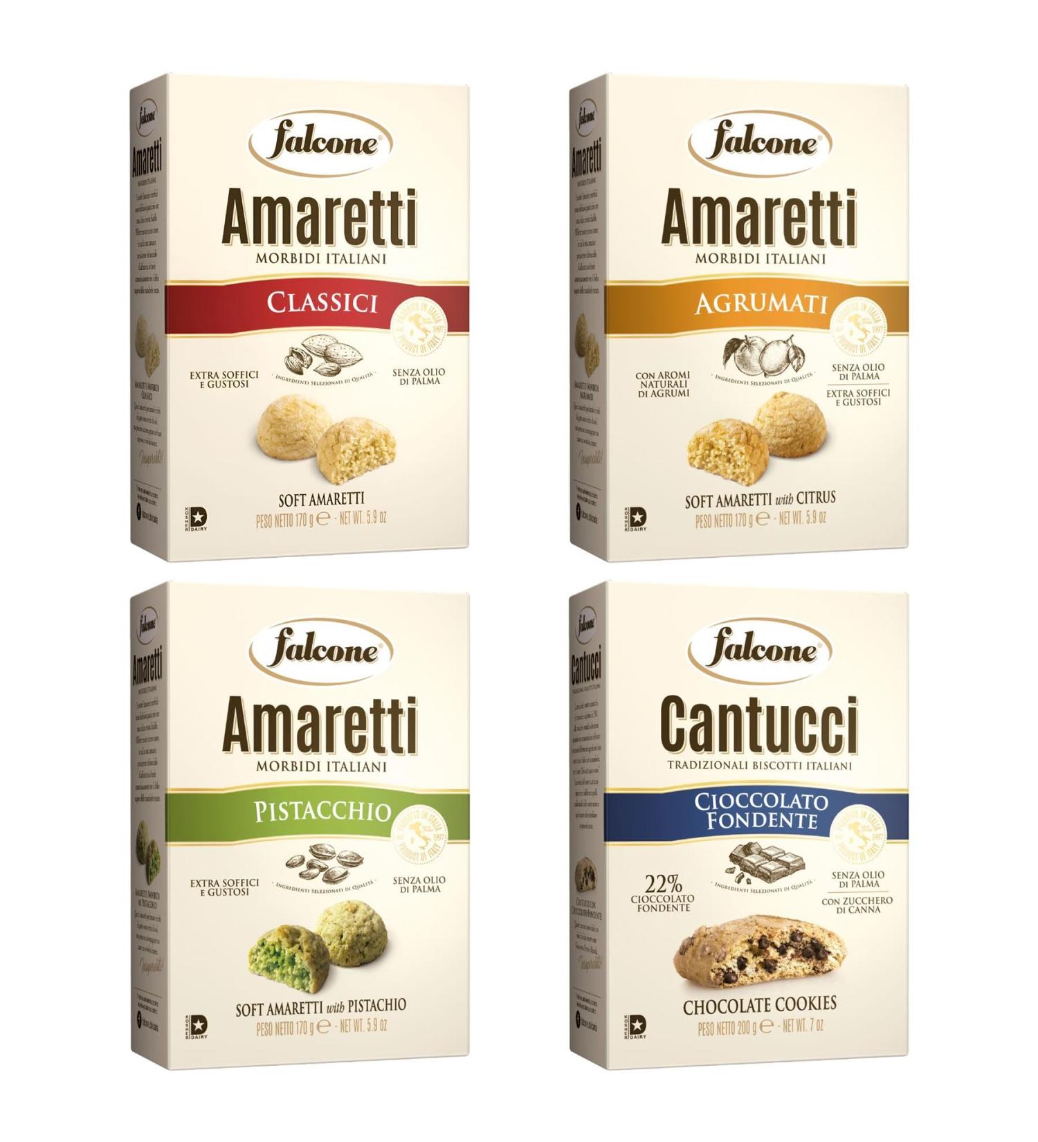 Falcone Cookier Pick N Mix - Create Custom Combo with 3+ Flavours | Cantucci Chocolate Cookies Soft Amaretti Soft Amaretti with Citrus | Gift Set for Cookier Lovers Pack 2 Pack of 2 - Buy Online on GoSupps.com