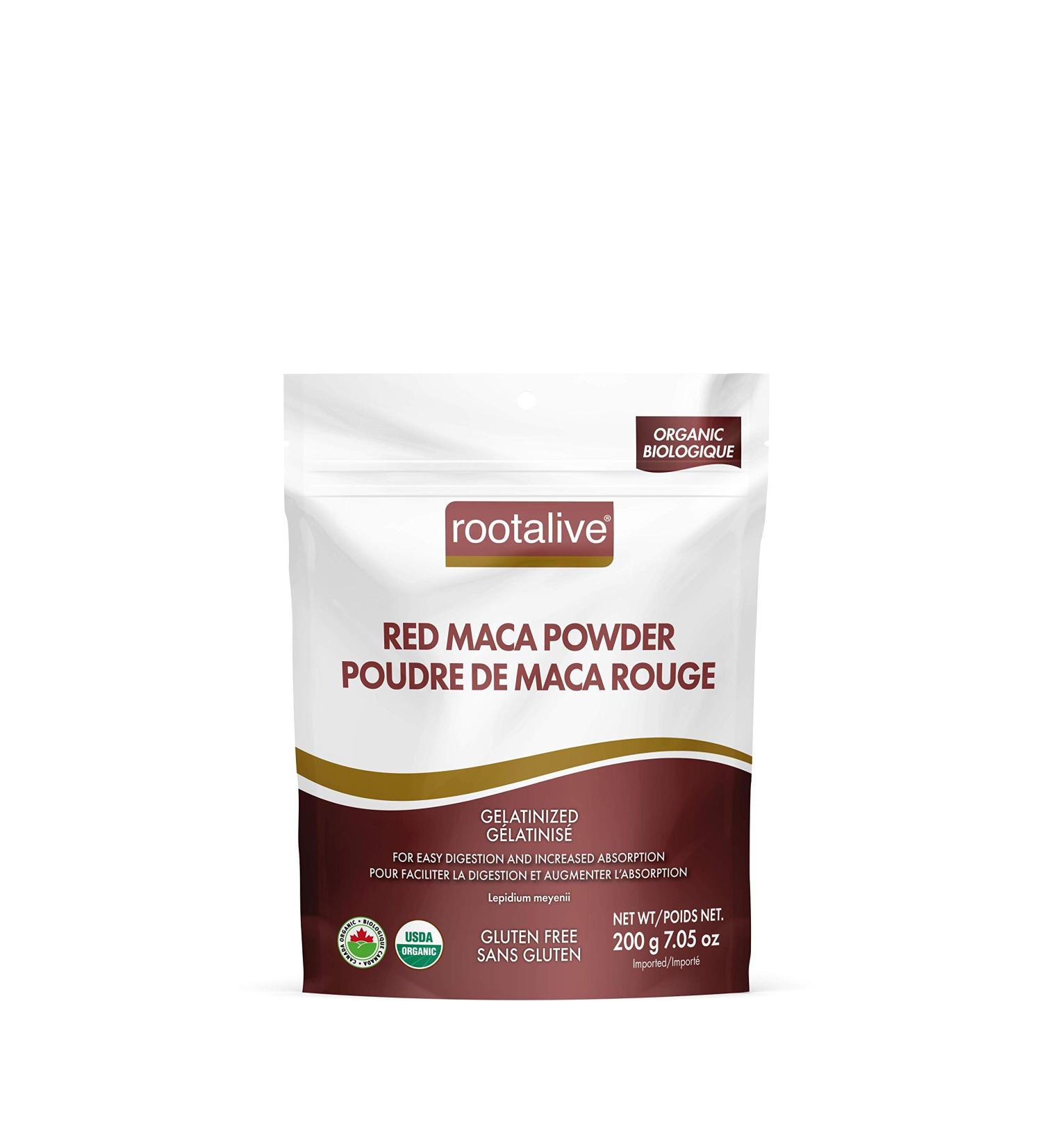 Rootalive Organic Gelatinized Red Maca Powder 200g 200 g (Pack of 1)