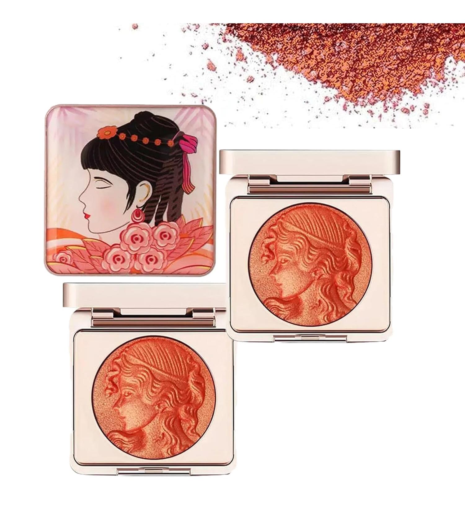 Embossed Smooth Powder Blush Palette For Cheeks Matte Face Powder Blush Palette Powder Blush Palette Girl Blush for Cheeks Natural Makeup Radiant Finis (Orange - 2PCS 1PCS) Orange - 2pcs 6 g (Pack of 1) - Buy Online on GoSupps.com