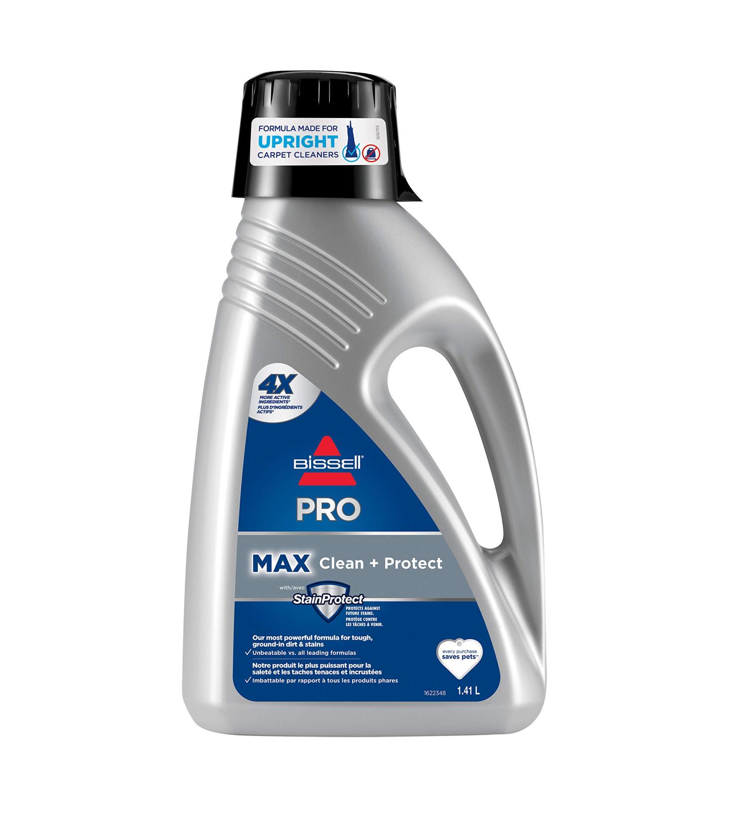 BISSELL - Household Carpet Shampoo - MAX Clean + Protect - For Upright Deep Cleaners - with StainProtect - For ground-in dirt stains - 1.41 liters Yellow CAN - Buy Online on GoSupps.com