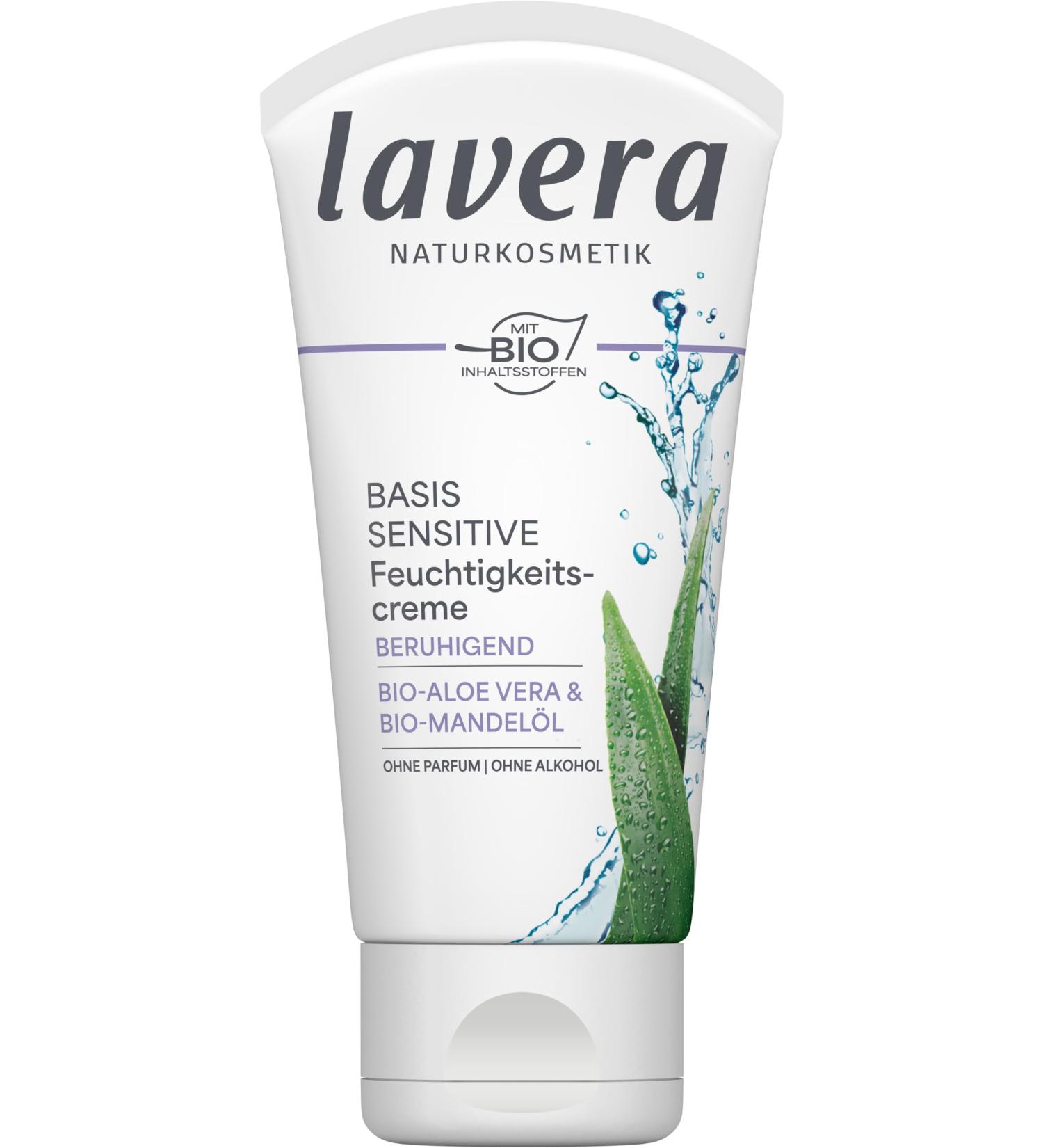  lavera lavera basis sensitiv Soothing Moisturizing Cream - natural cosmetics - vegan - organic aloe vera & organic almond oil - moisturizing - day care - fragrance-free - PETA certified - 1 x 50 ml - Buy Online on GoSupps.com