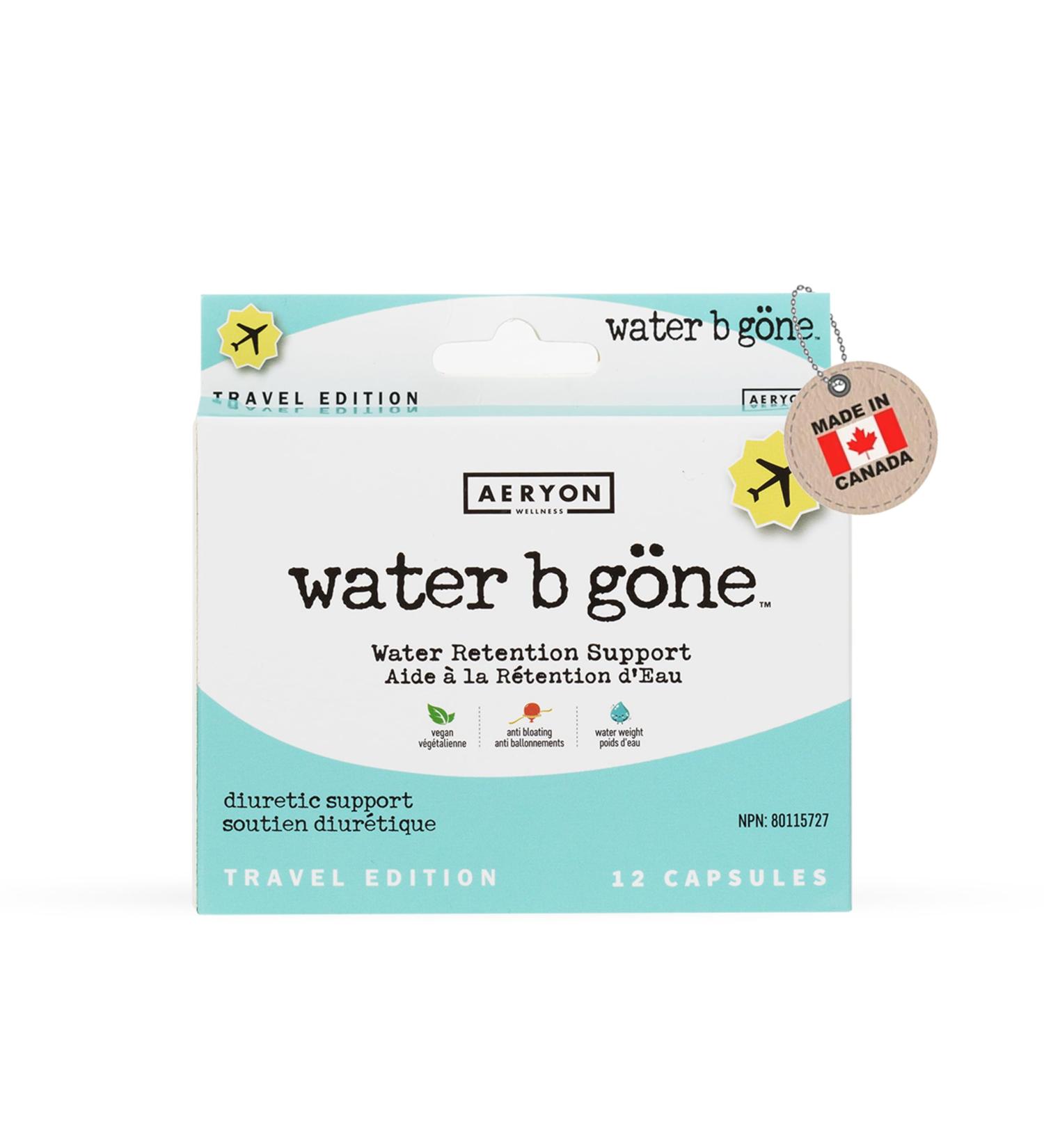 Water B Gone by Aeryon Wellness | Diuretic Pills for Water Retention & Bloat Relief | PMS Relief Supplement for Women | 12 Capsules - Buy Online on GoSupps.com