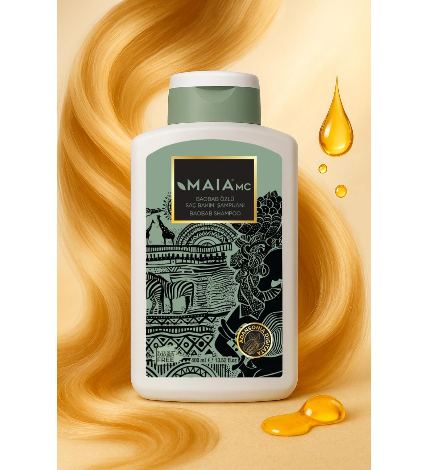 MAIA MC Baobab shampoo 400 ml antihair loss antidandruff moisturizing natural care for dry hair and sensitive scalp - Buy Online on GoSupps.com