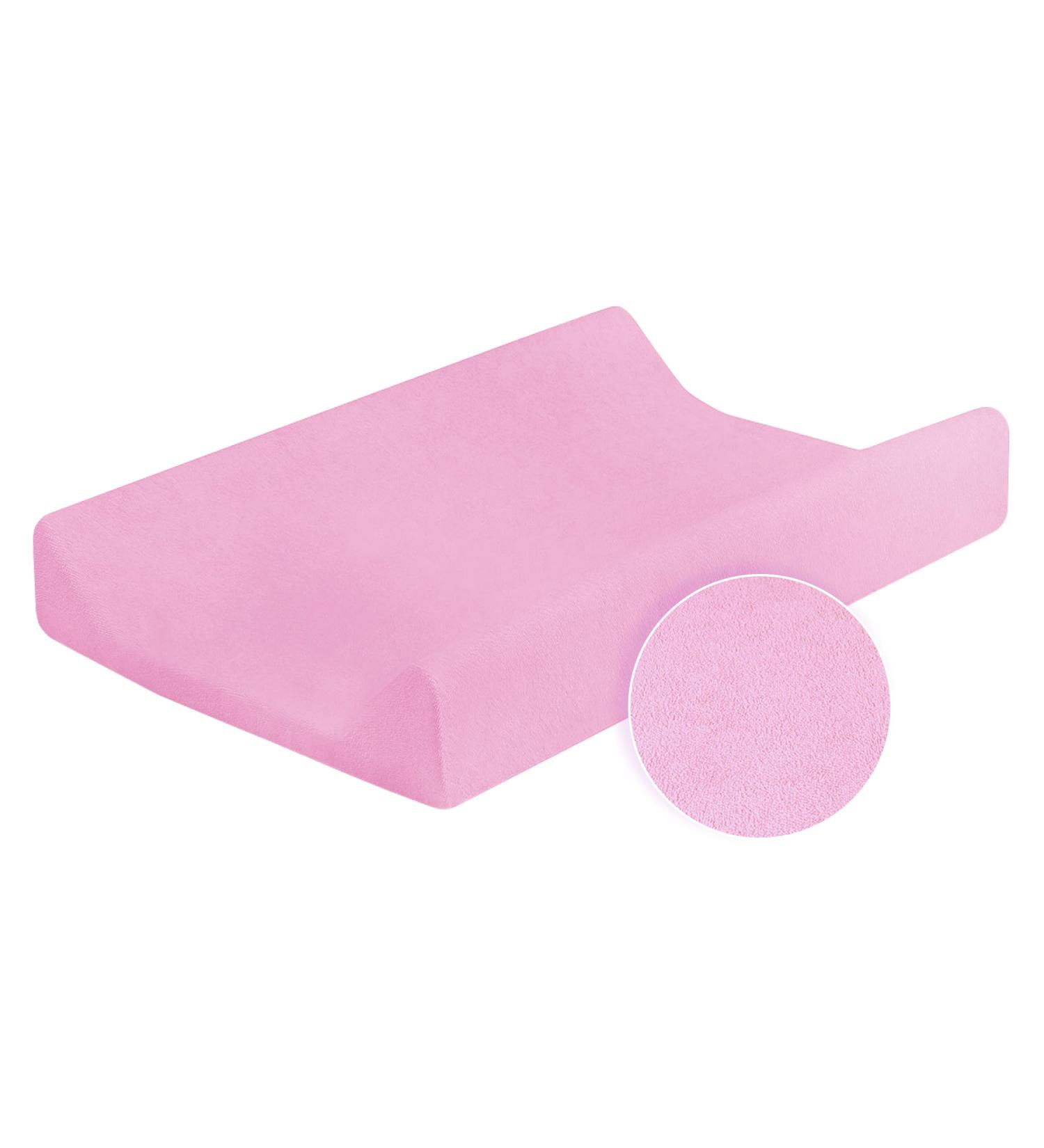 Soft Terry Cover for 70x50 cm Baby Changing Mat with Raised Edges - Pink - Buy Online on GoSupps.com