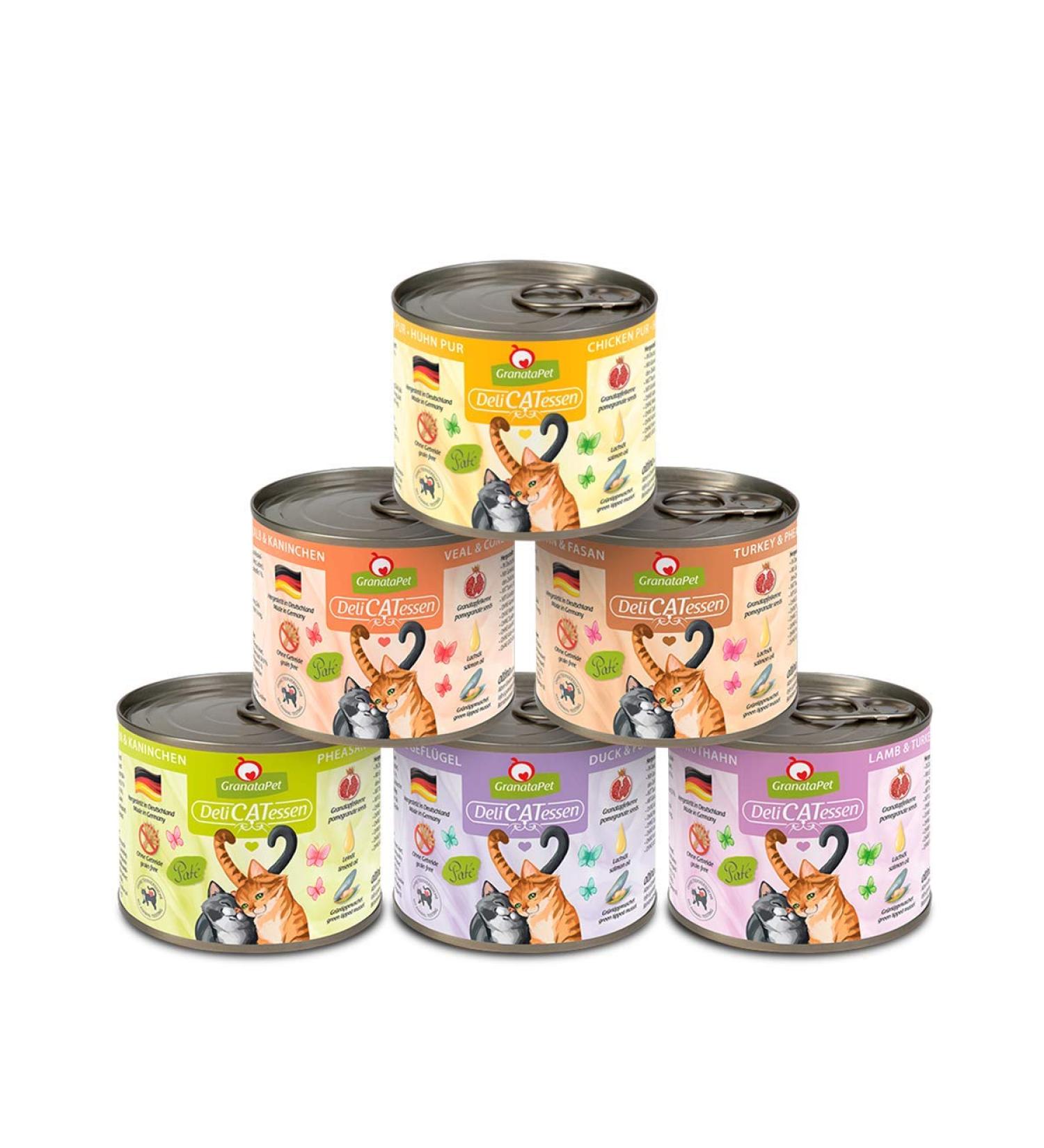 Granapet Delicatessen Multipack 3 Without Fish - Premium Grain-Free Wet Cat Food High Meat Content & Quality Oils 6 x 200g Trial Pack - Buy Online on GoSupps.com