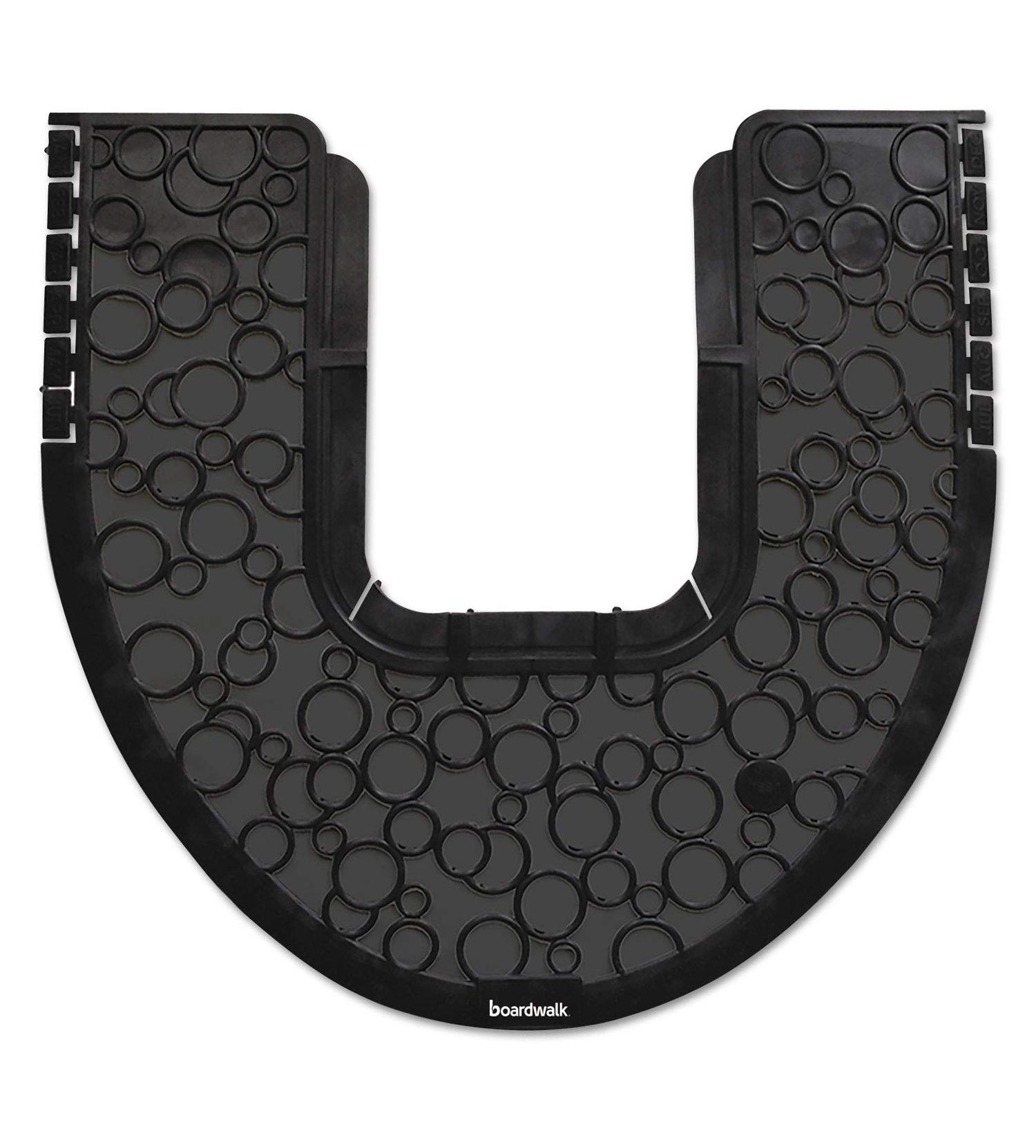 Boardwalk Cmbb Commode Mat 2.0, Absorbant, Rubber, 22 X 22, Black, 6/Carton