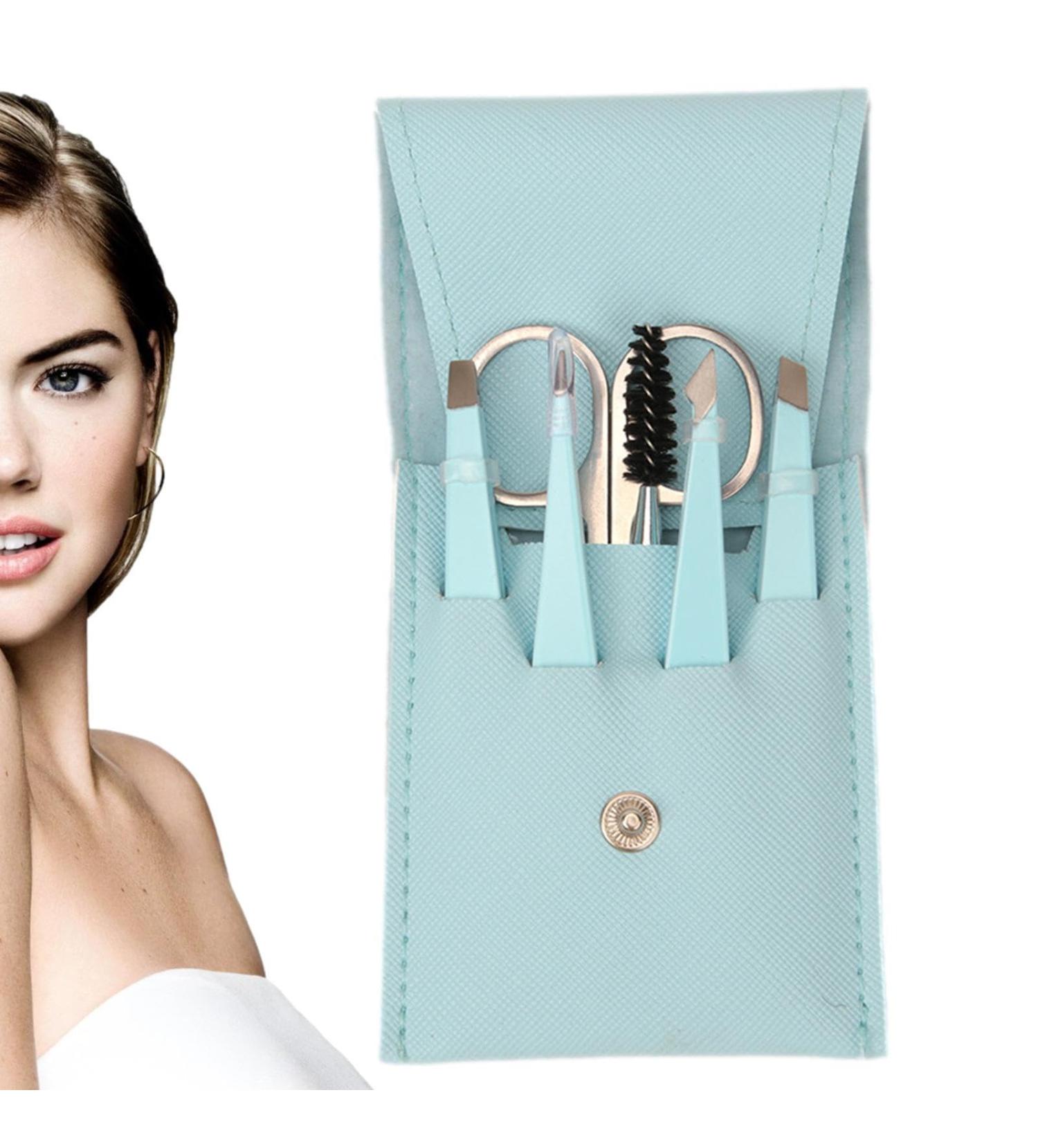 Eyebrow Shaping Kit with Bag Brow Scissors Professional Eyebrow Grooming Kit - Professional Eyebrow Scissors for Ingrown Hair Hair Plucking Daily Enchantress Blue 6-piece Set - Buy Online on GoSupps.com